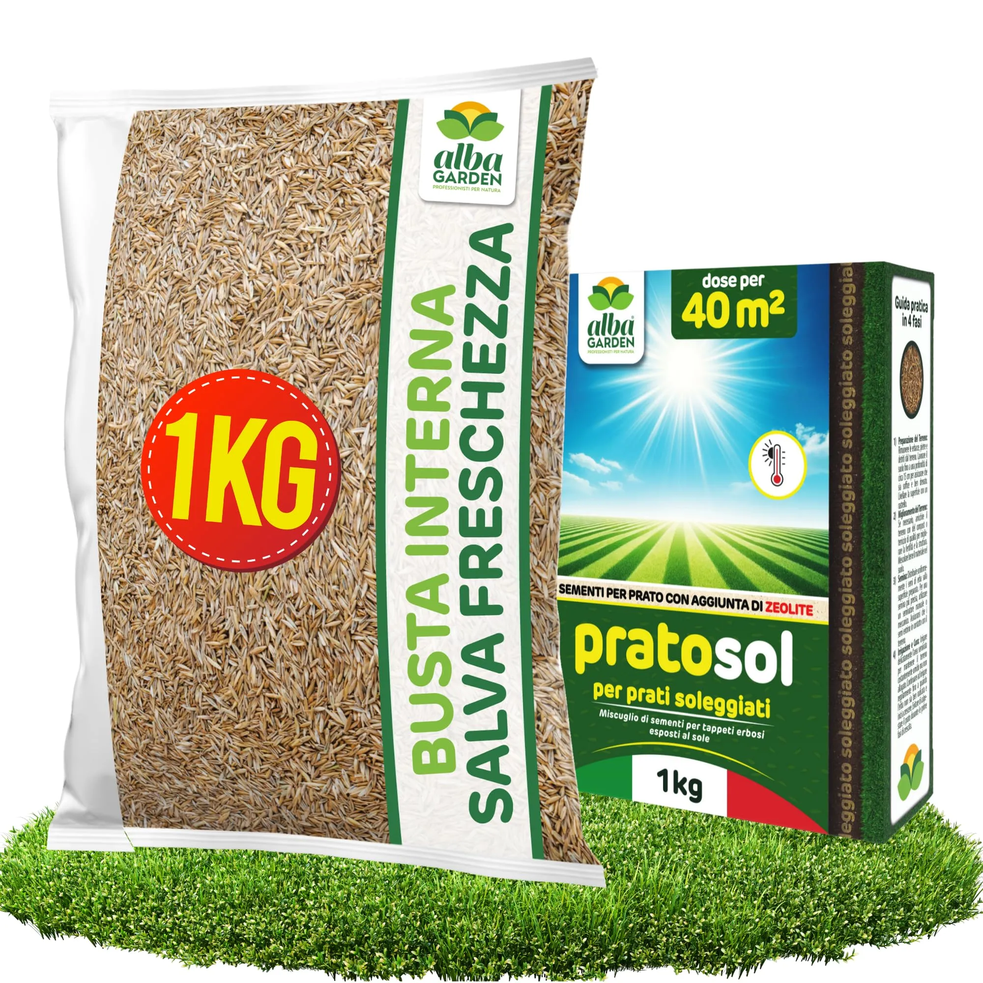 Albagarden - Semi Prato Resistente alla Siccità - 40m²