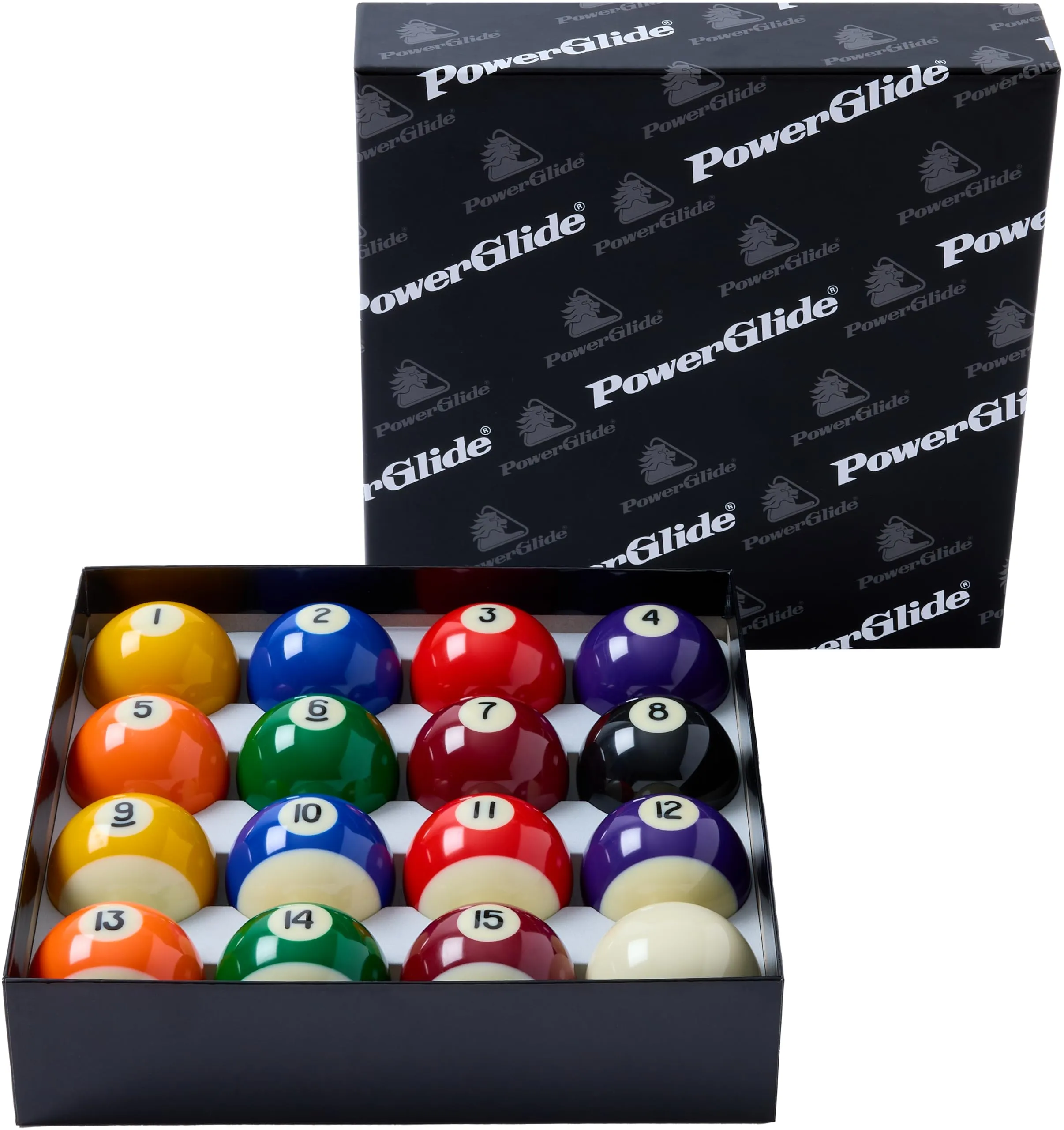 PowerGlide Set Palline Biliardo Torneo (51mm) con Pallino