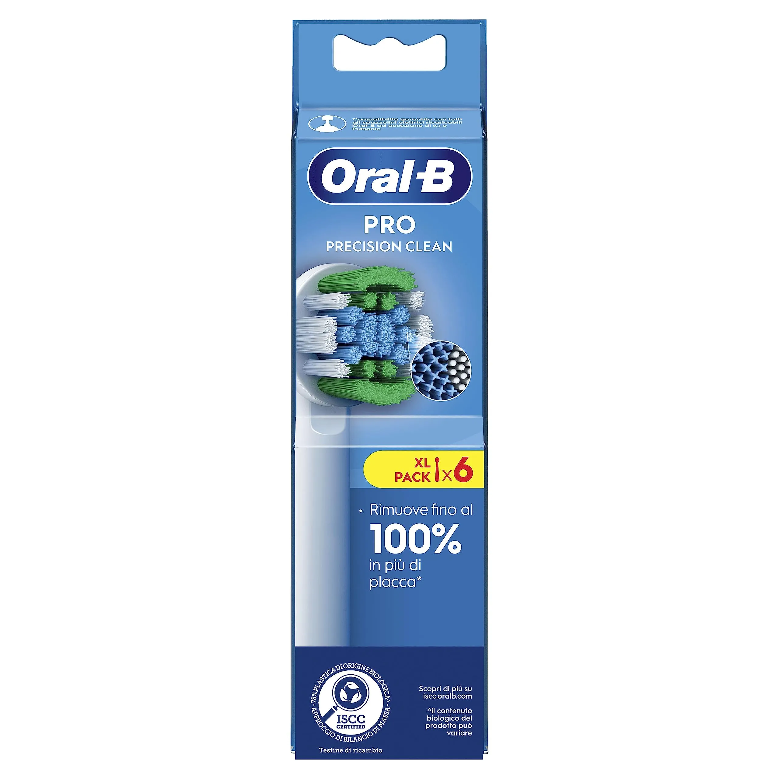 Oral-B Precision Clean Testine di Ricambio per Spazzolino Elettrico - Confezione da 6