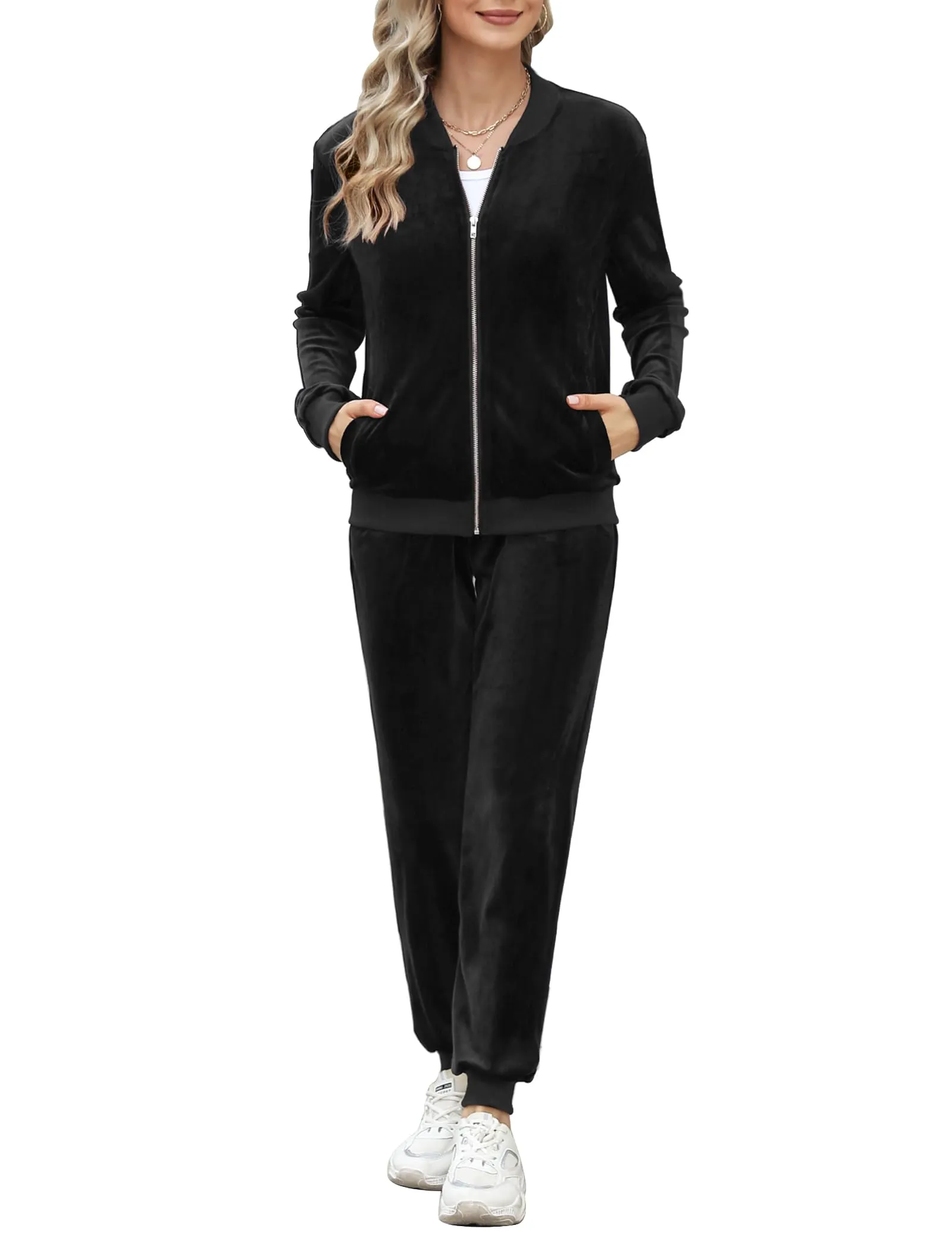 Irevial Completo Sportivo Donna Velluto Nero XL