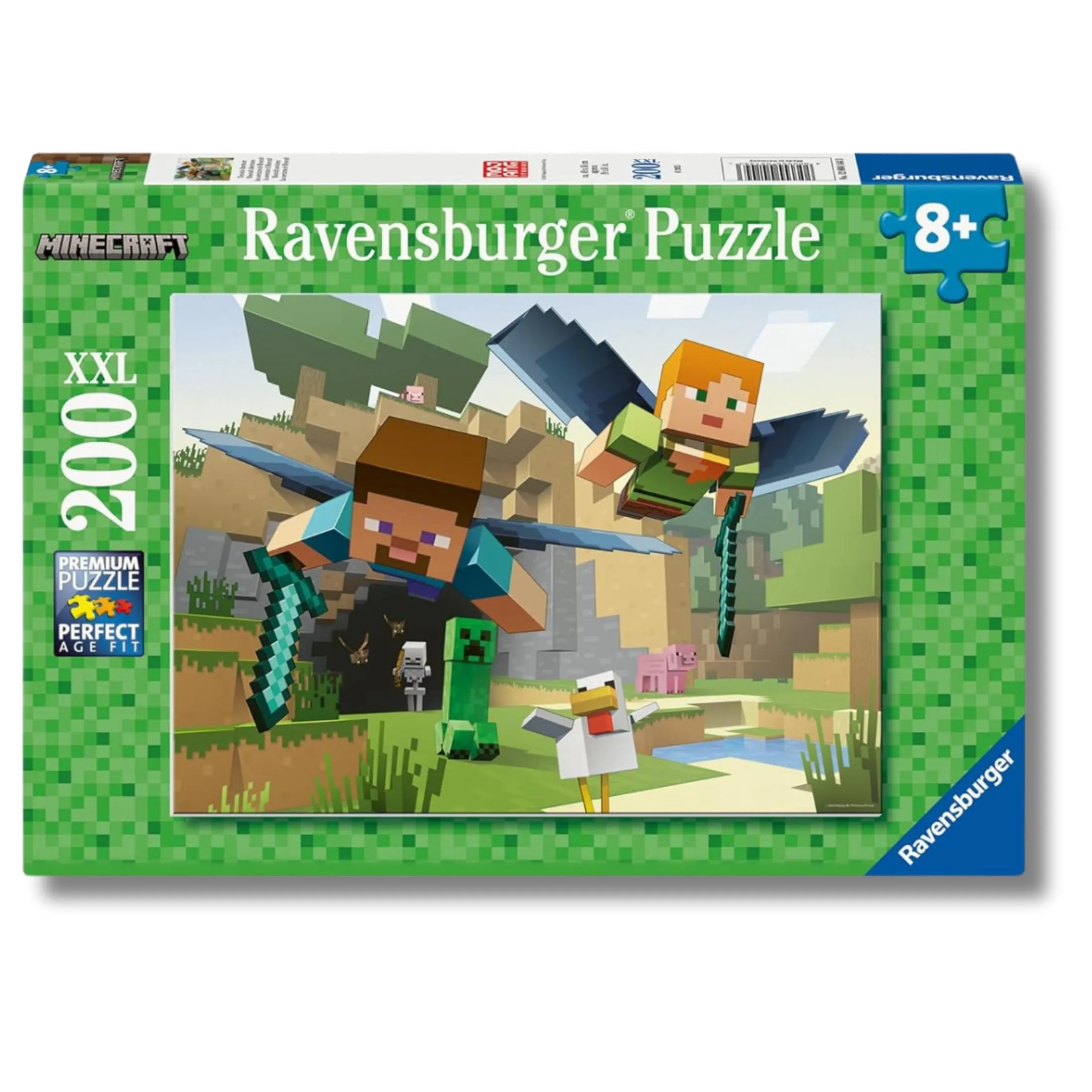 Ravensburger - Puzzle Minecraft 200 pezzi XXL