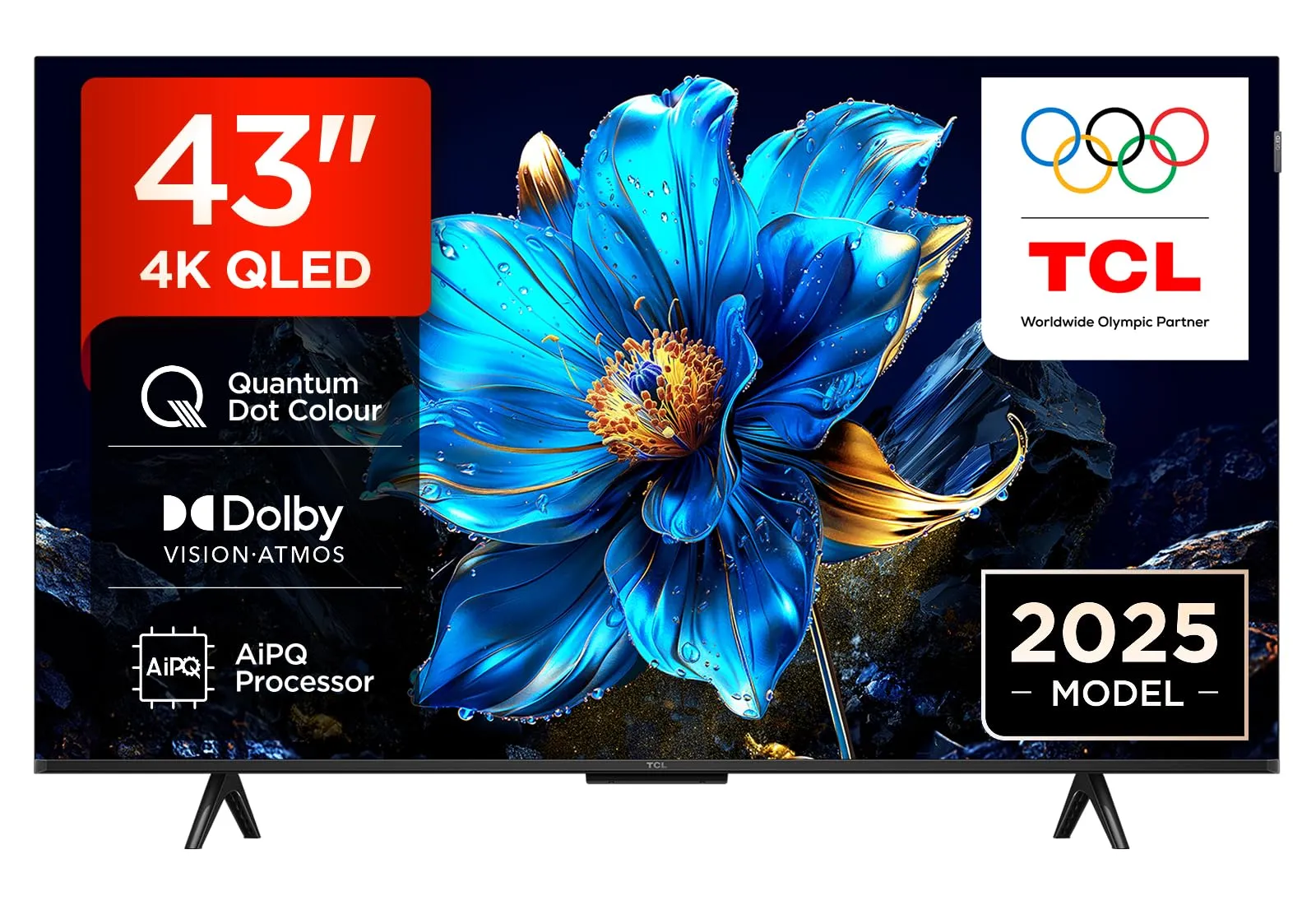 TCL 43P7K: Smart TV QLED 4K HDR da 43 pollici con Google TV