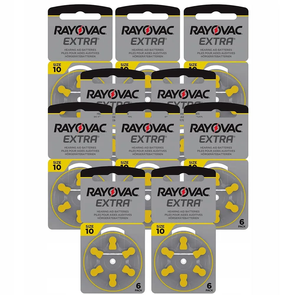 Rayovac Extra Advanced 10/PR70 Batterie per Apparecchi Acustici (60 Pezzi)