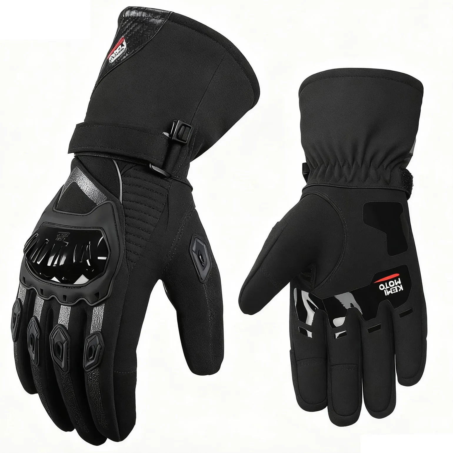 KEMIMOTO Guanti Moto Invernali Touch Screen Impermeabili