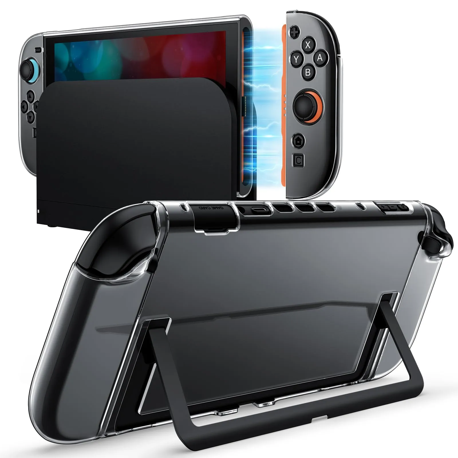 JETech Trasparente Custodia Dockable per Nintendo Switch 2 (2025) 7,9 Pollici