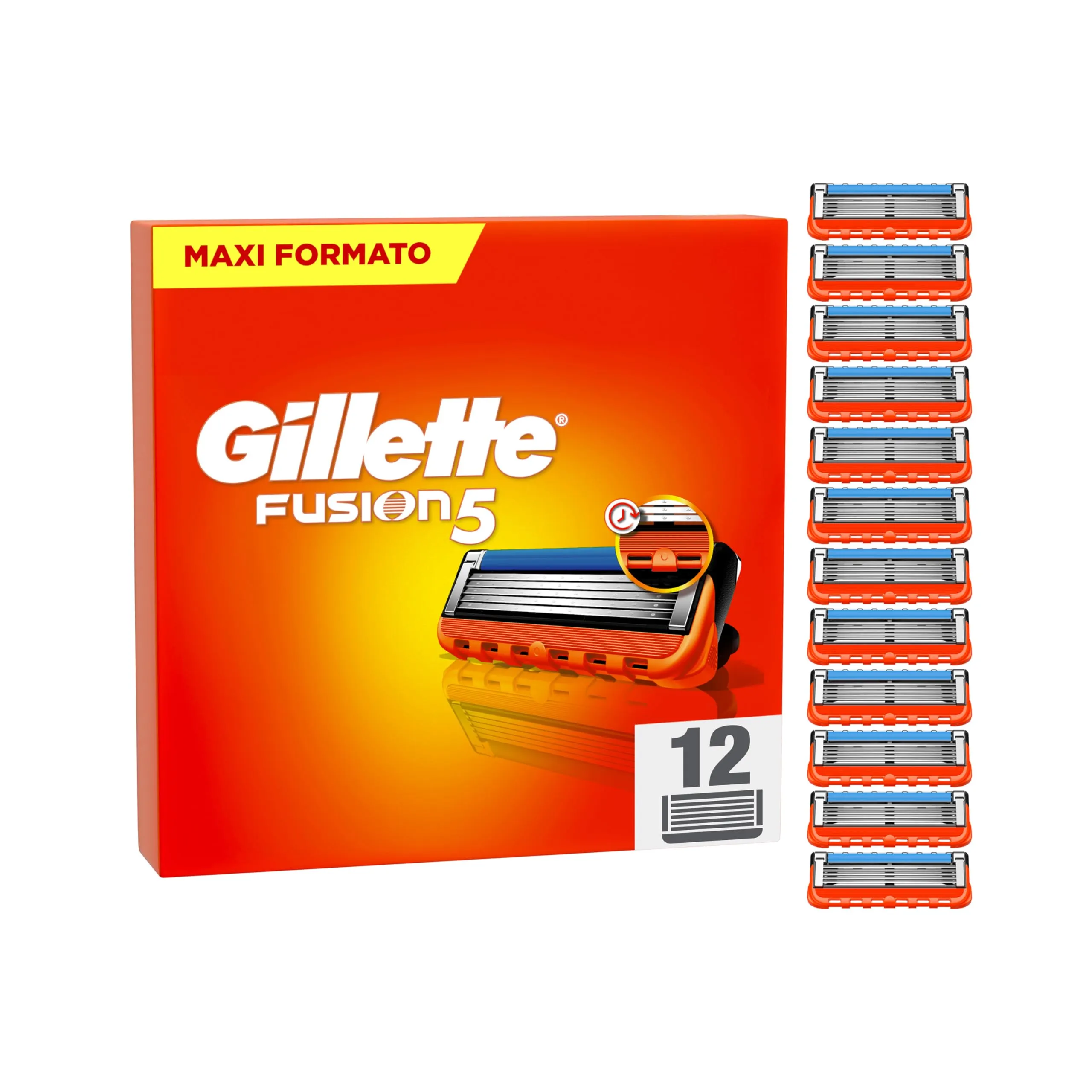 Gillette Fusion5 - 12 Lamette di Ricambio per Rasoio