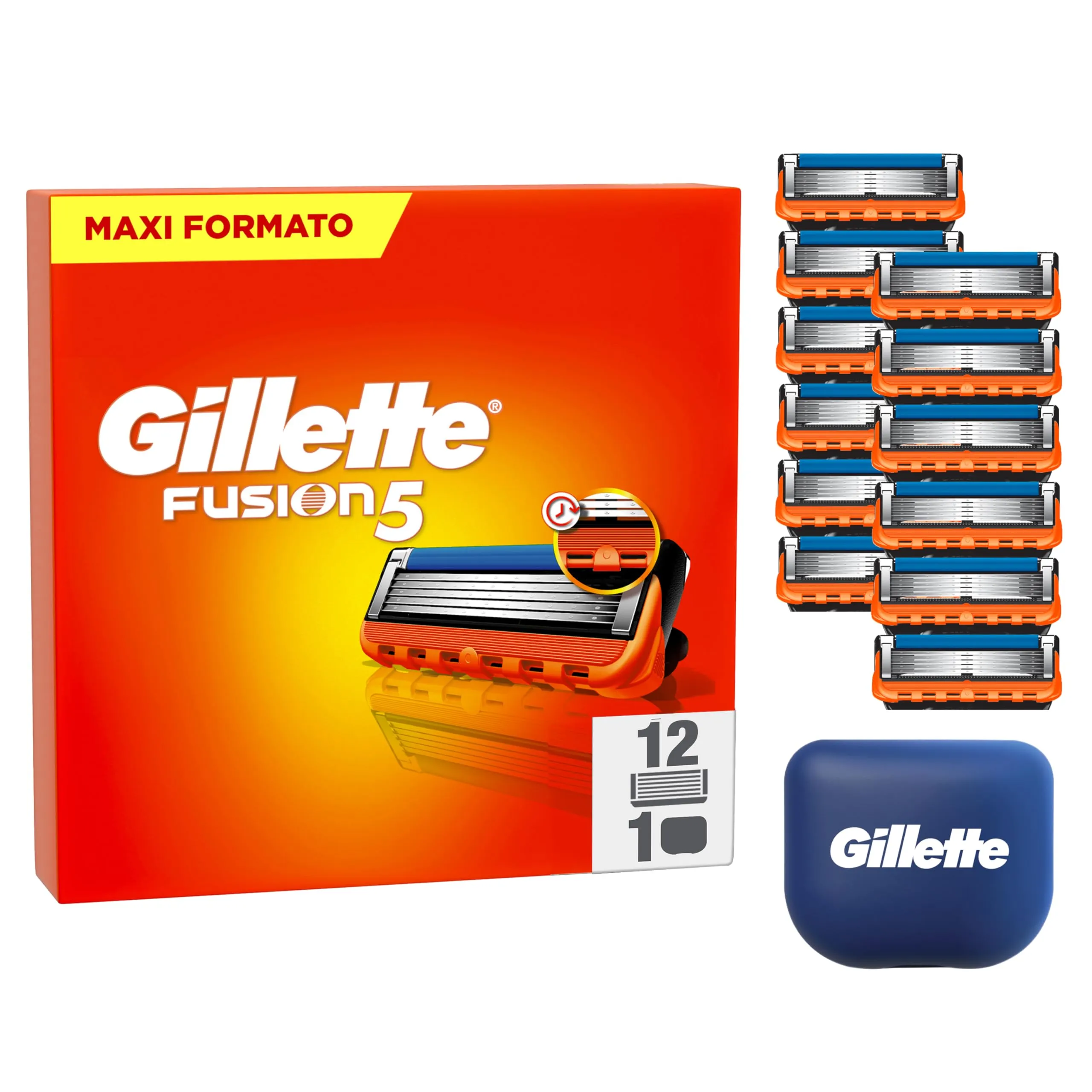 Gillette Fusion 5, 12 Lamette di Ricambio per Rasoio Gillette Fusion5