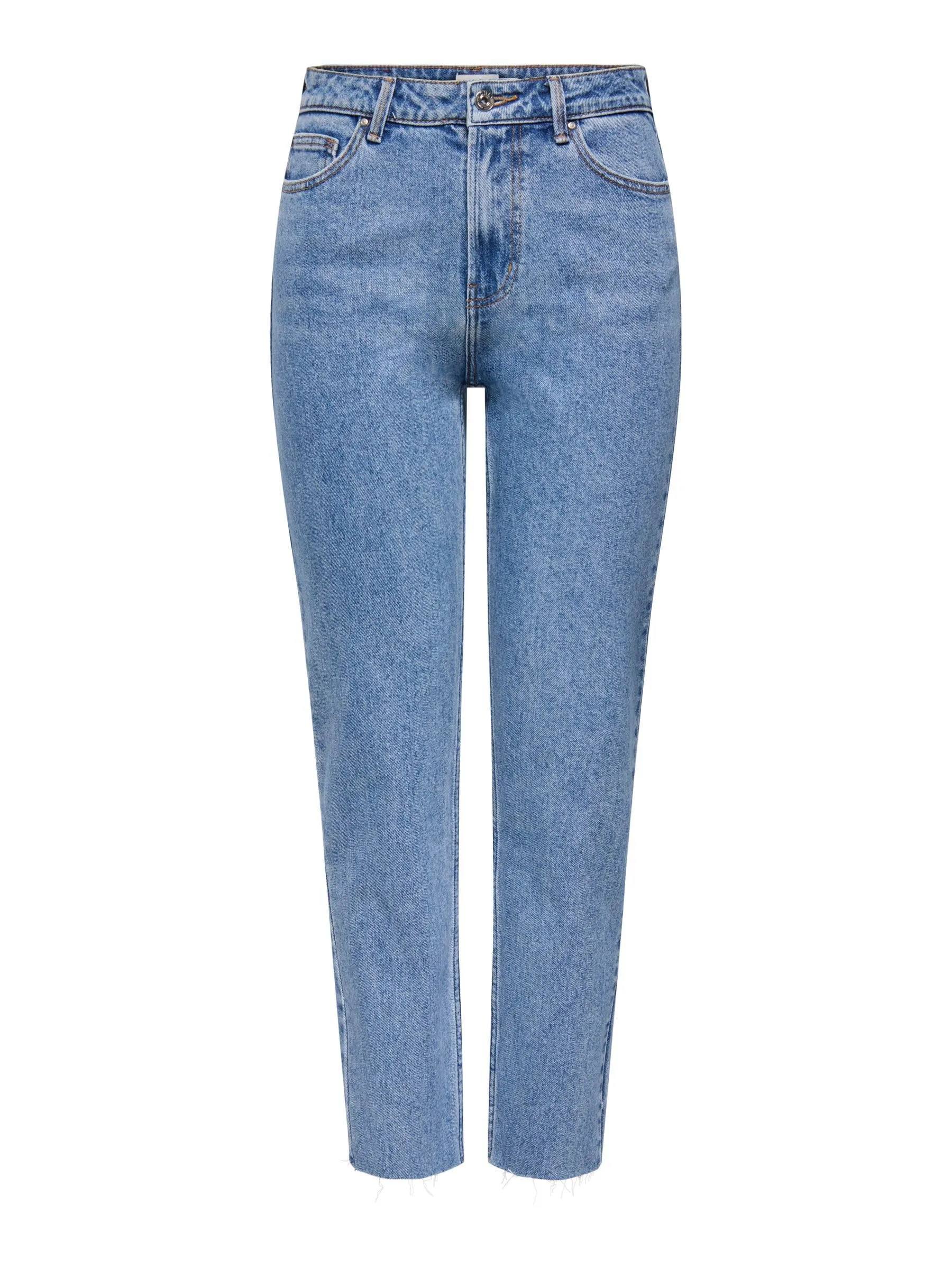 ONLY Onlemily HW St Raw Crop Ank Mae06 Noos Jeans Donna