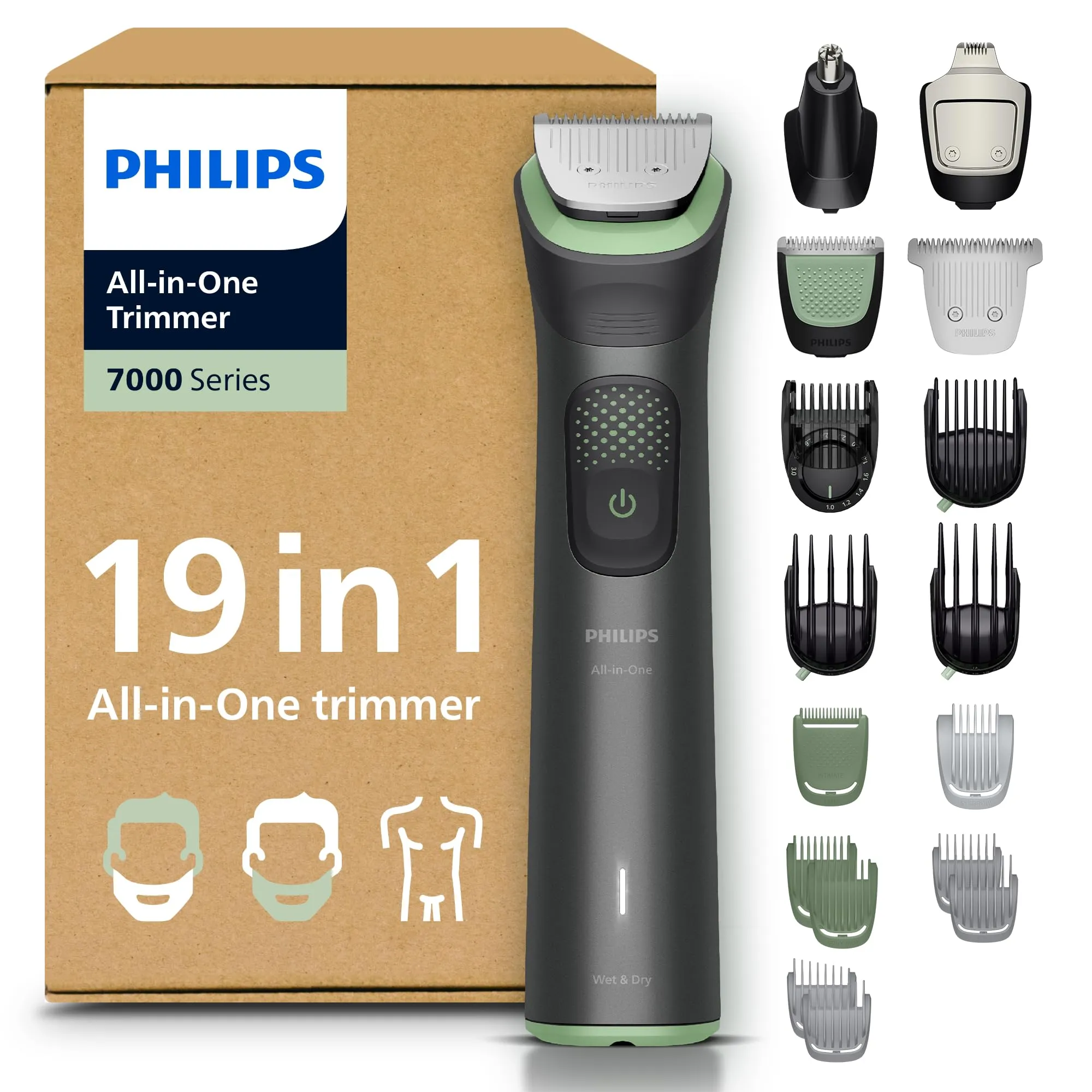 Philips Multigroom Serie 7000 MG7962/30 - Rifinitore All-in-one 19 in 1