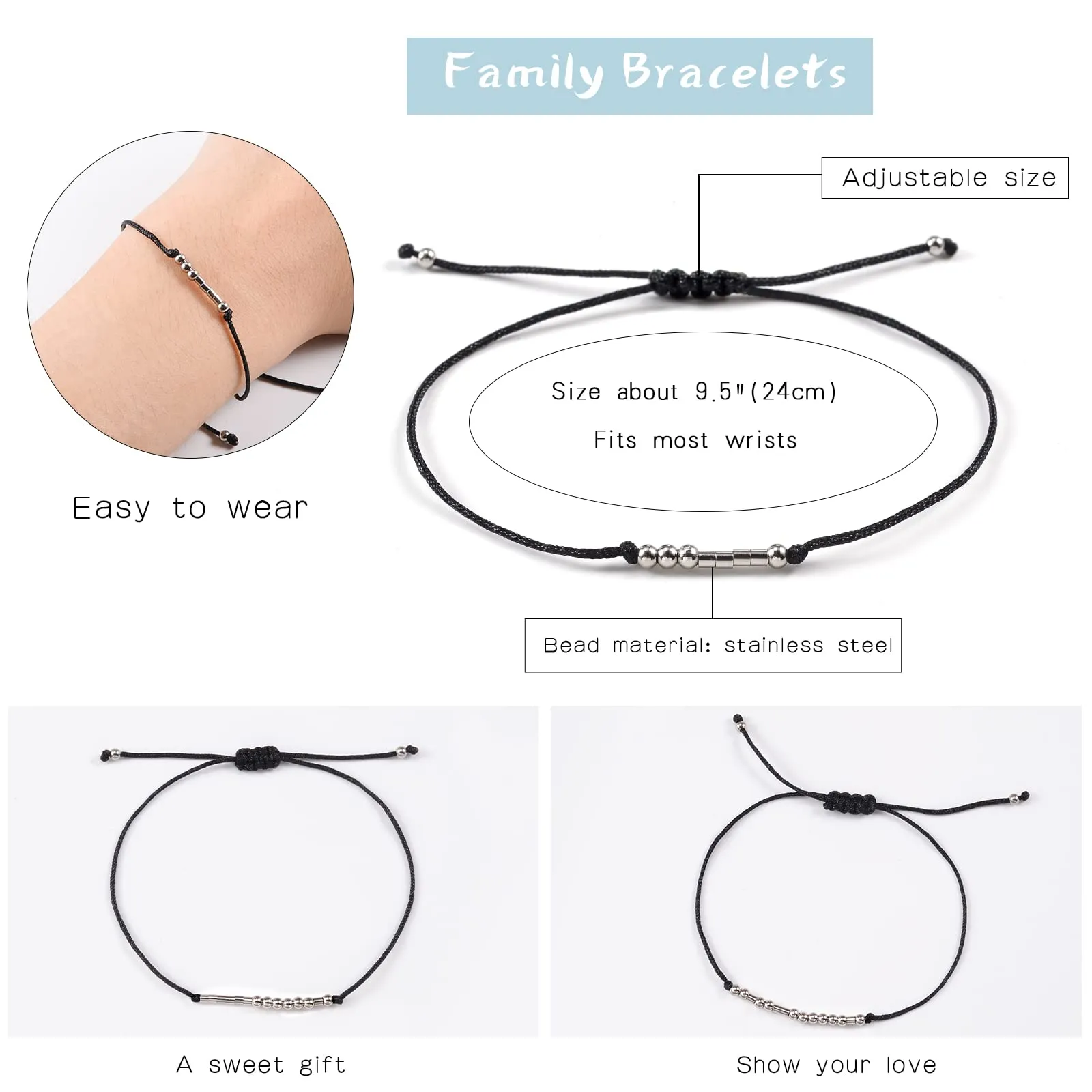 Argento Amore Cuore 26 Lettera Iniziale Alfabeto A-Z Polsino Bracciale Gioielli Regolabili Regalo Per Figlia Figlio Sorelle Amici Mamma Collega Amante Compleanno Natale