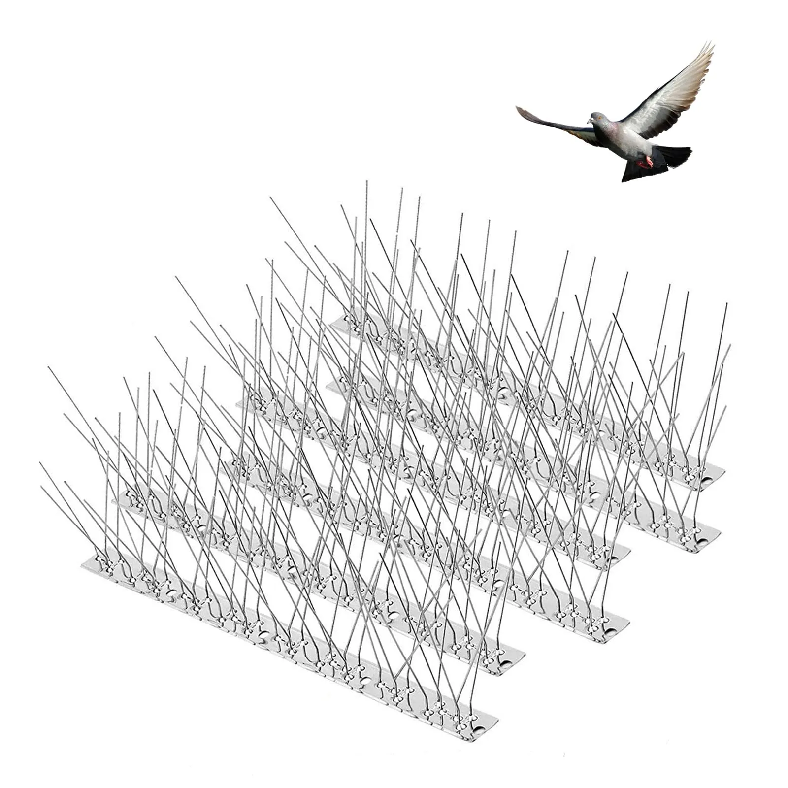 Fuuner Spuntoni per piccioni, Spuntoni Anti piccioni,Ottimo deterrente per Uccelli, Corvi e Picchi, di Facile Installazione e rimozione