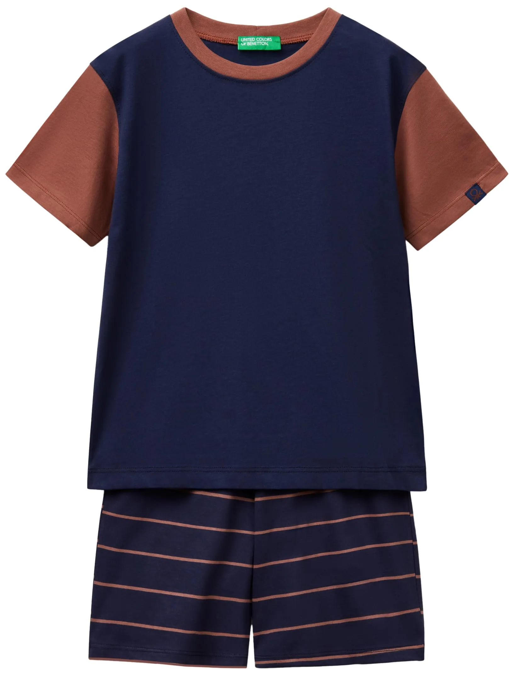 United Colors of Benetton Pig (T-Shirt+Short) Set Pigiama Bambino Blu