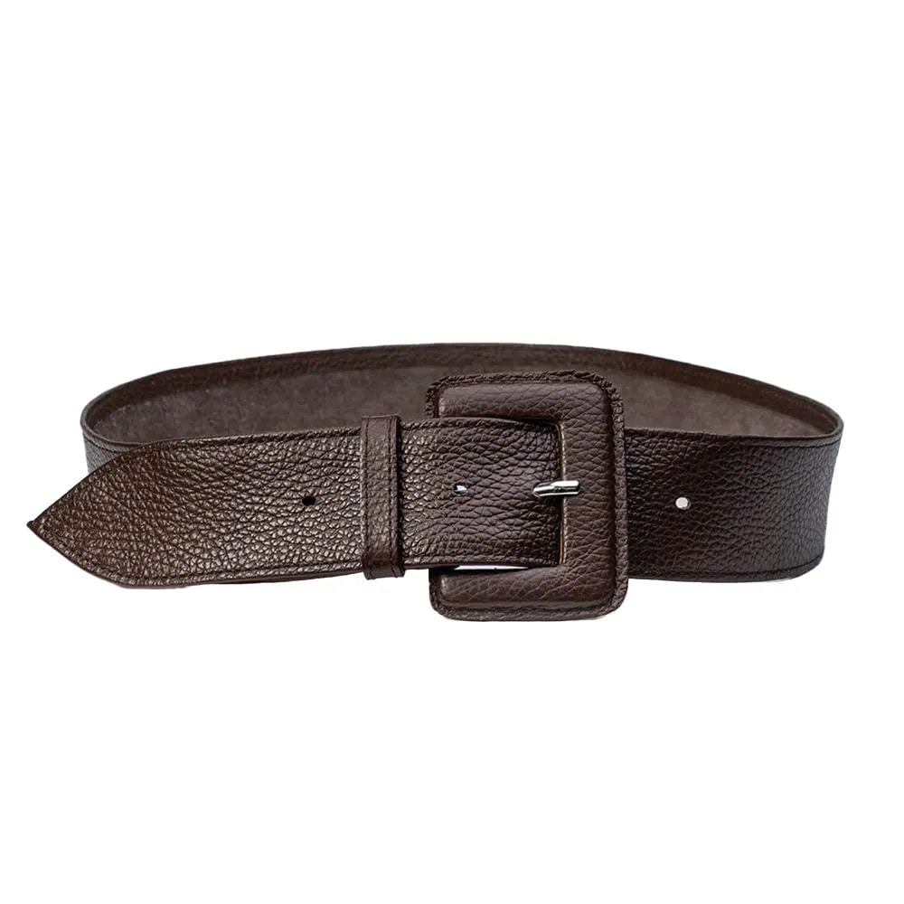 Cintura Fusciacca in Pelle Testa di Moro - Eleganza Artigianale Made in Italy