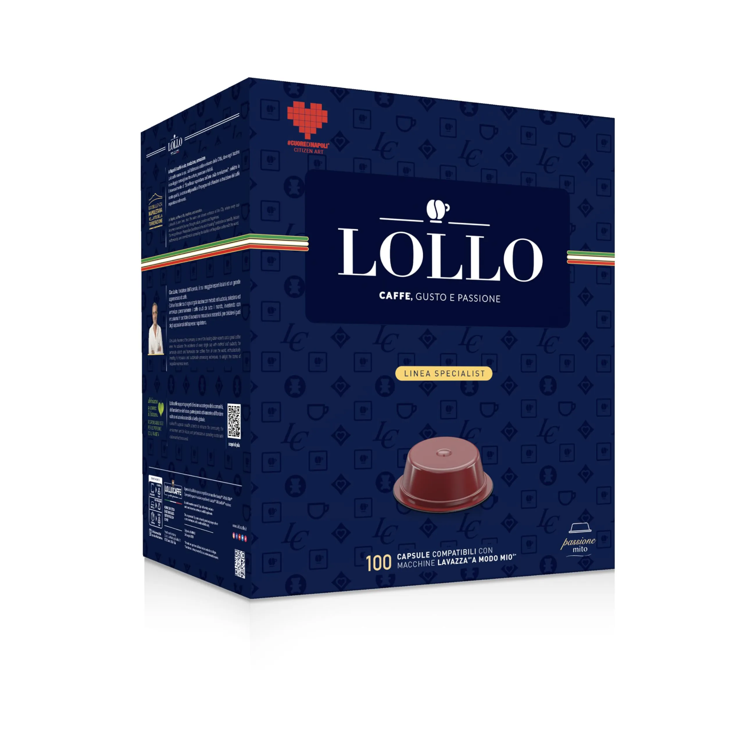 100 Capsule Lollo Caffè Miscela Classica Compatibili Lavazza A Modo Mio