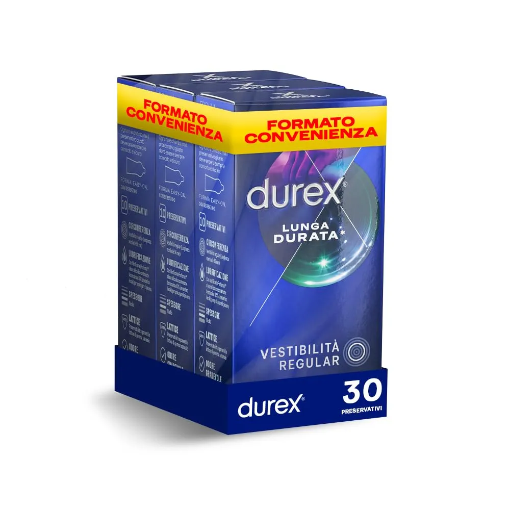 Durex Preservativi Lunga Durata - 30 Profilattici Ritardanti