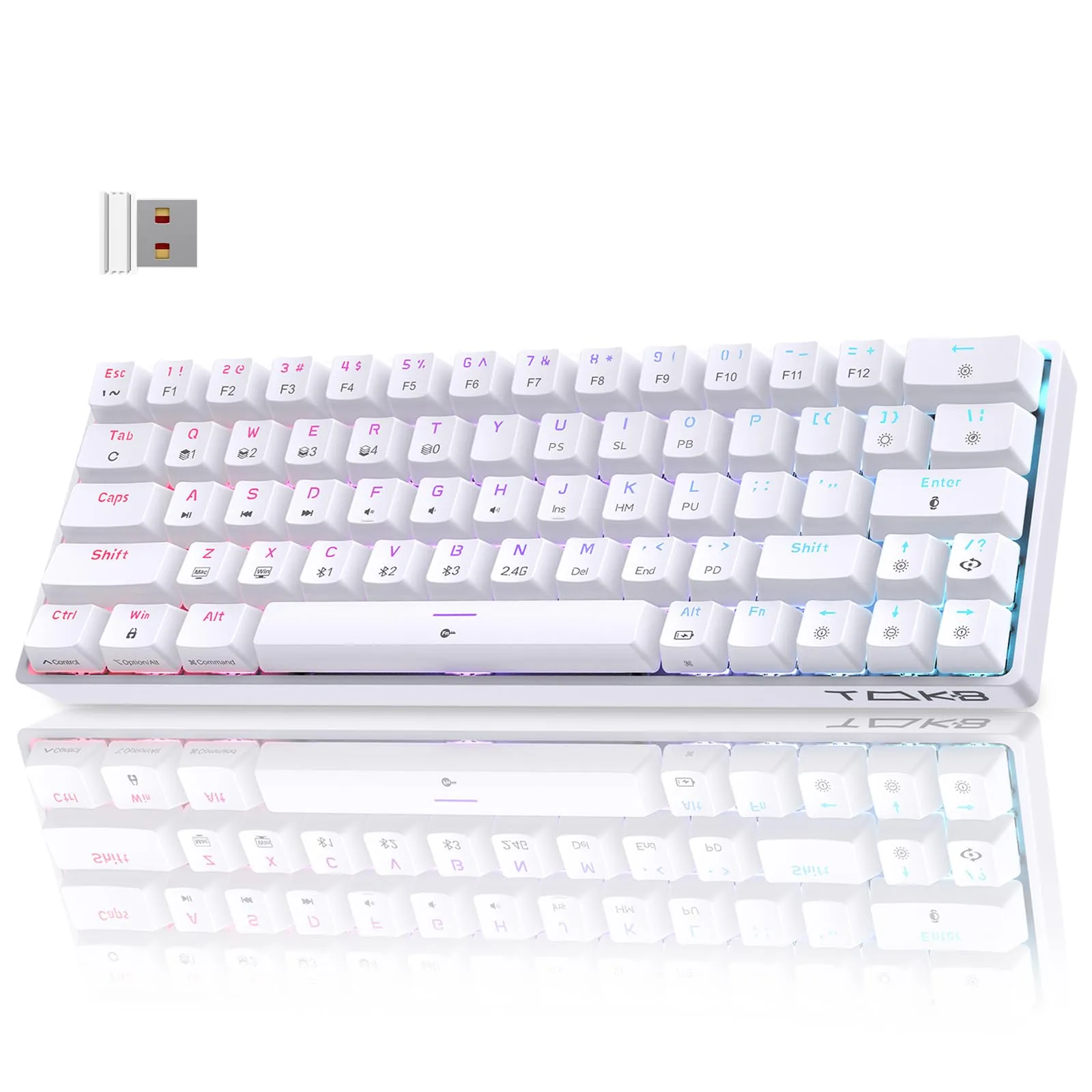 T63: Tastiera Meccanica Wireless Gaming RGB Tri-Mode