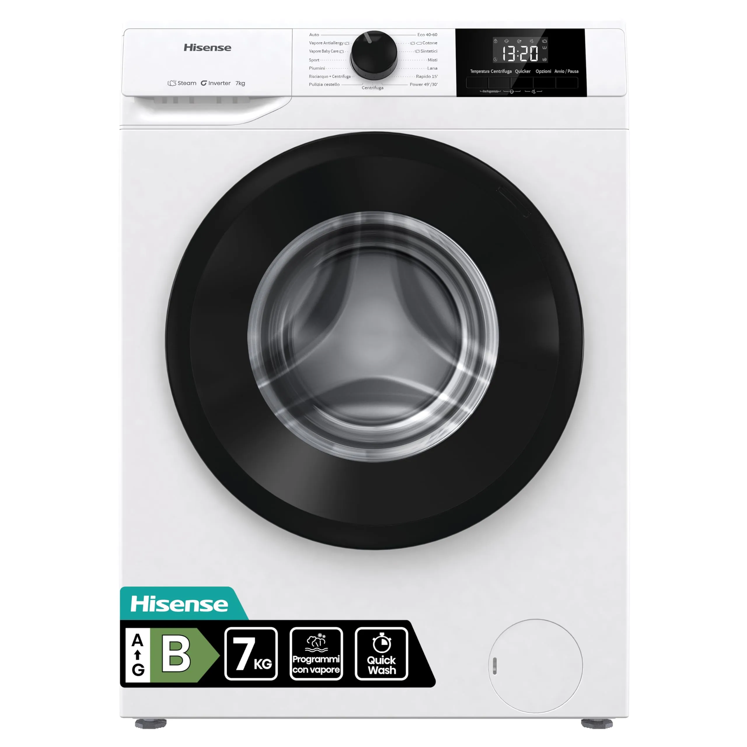 Hisense WF1G7021BW Lavatrice Slim a Carica Frontale