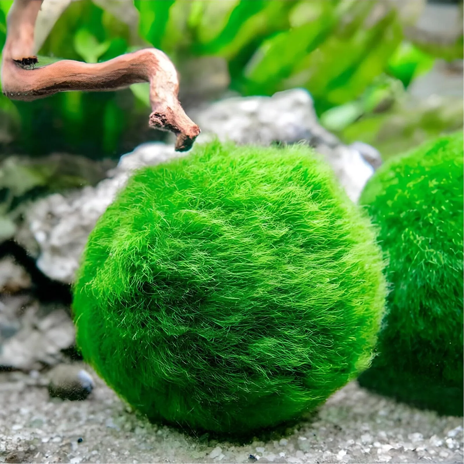 Marimo - Alga Palla Decorativa per Acquari e Terrari (2-3 cm) - Set da 5