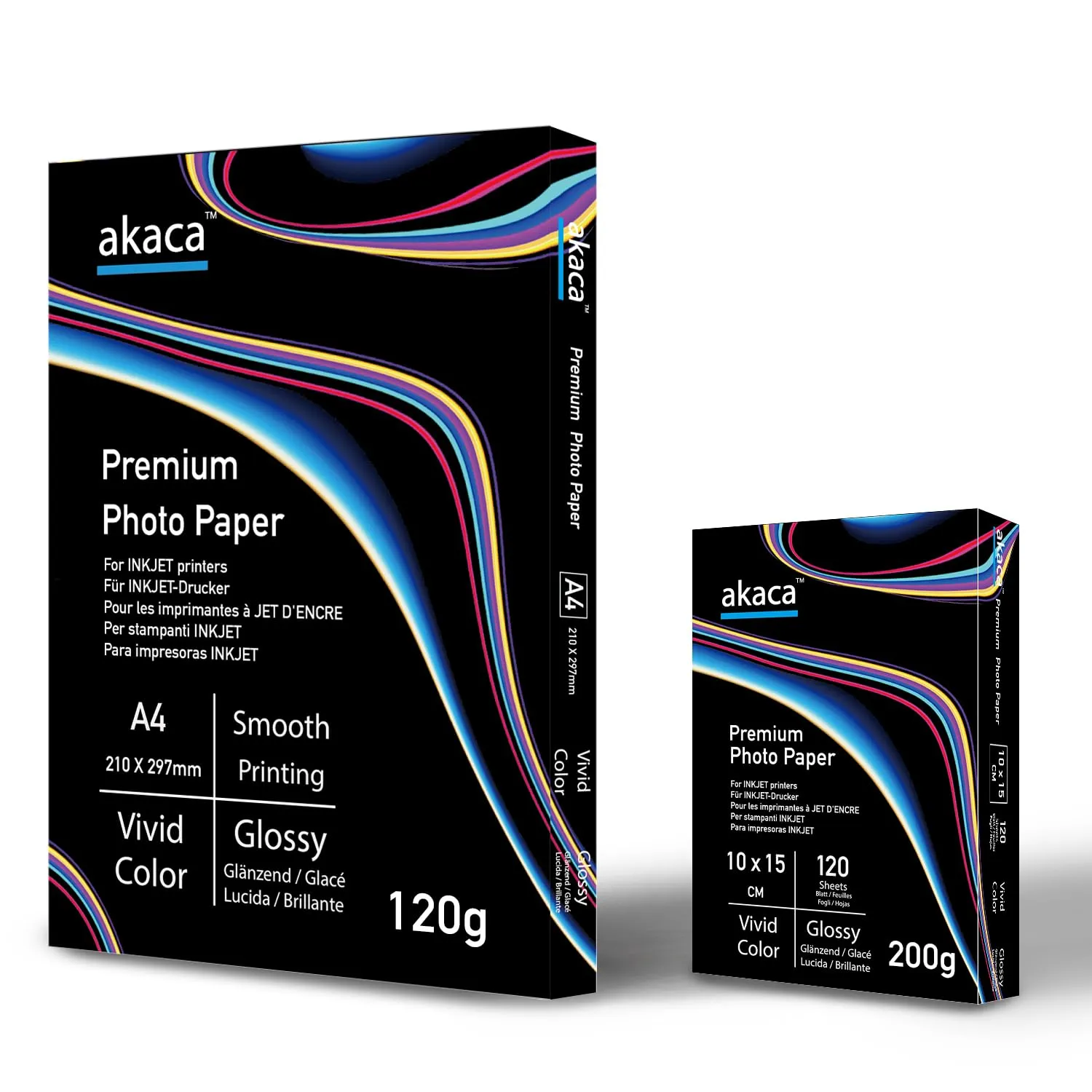 Akaca Carta Fotografica Lucida Premium Glossy Photo Paper, A4, 120g