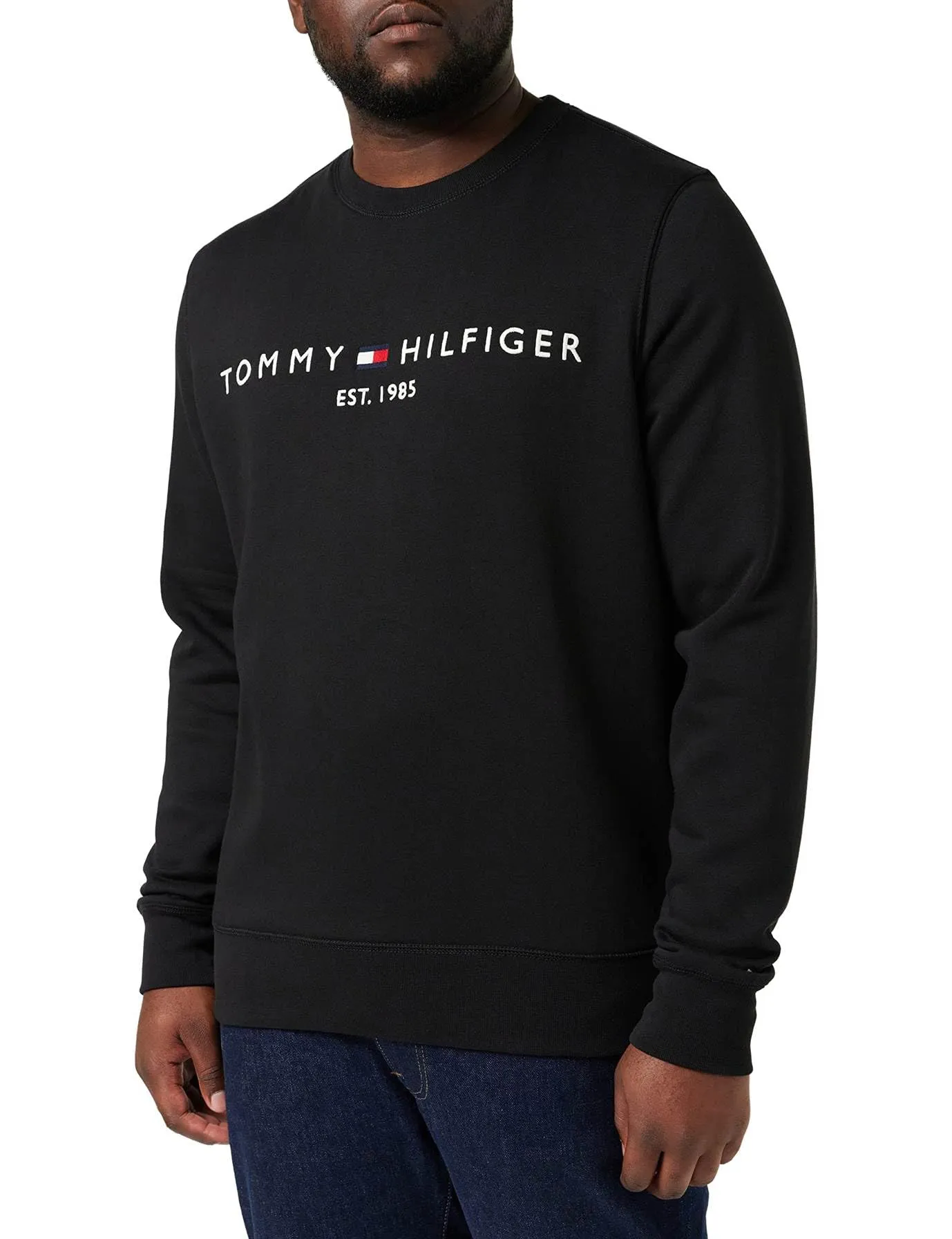 Tommy Hilfiger Tommy Logo Felpa Uomo MW0MW11596 Nera