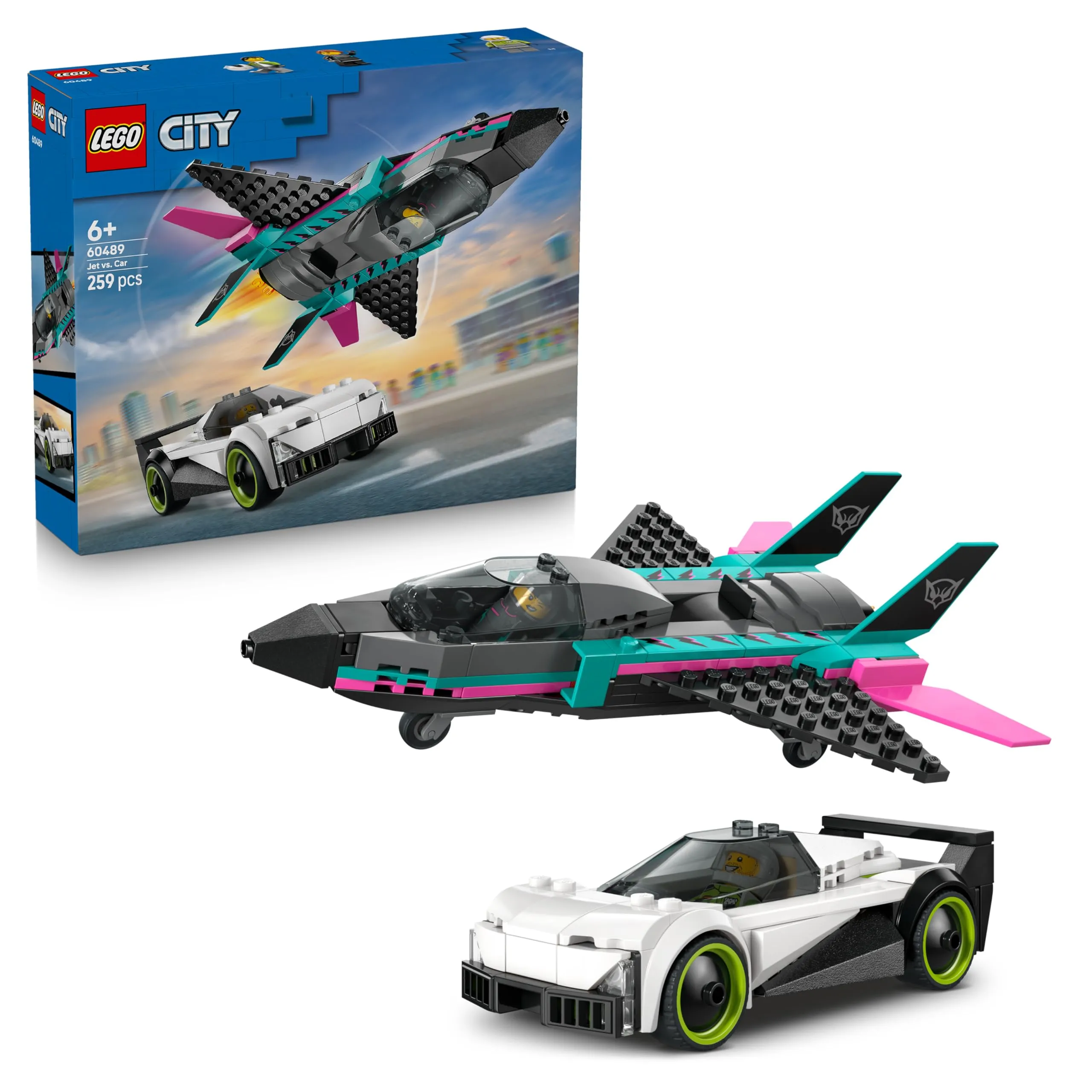 LEGO City Jet Contro Auto Sportiva Giocattolo 60489