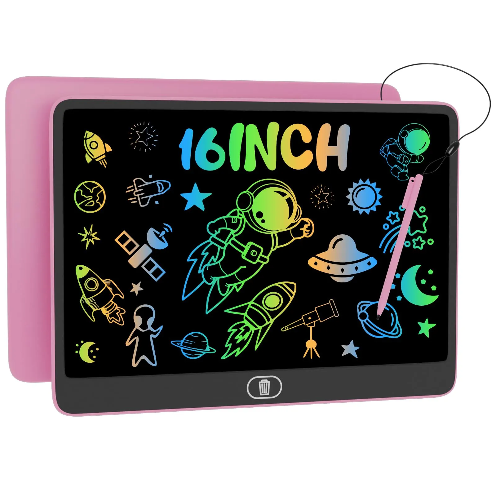 Tavoletta Grafica LCD 16 Pollici Electight Rosa - Scrittura e Disegno Creativo per Bambini