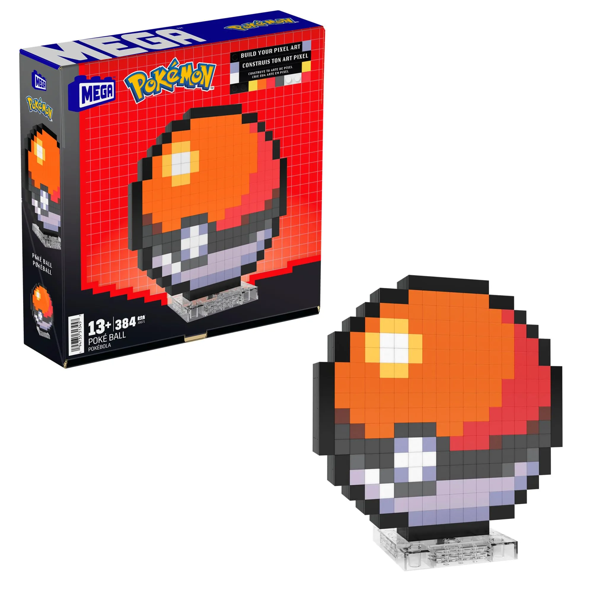 Mega Pokémon - Poké Ball Pixel Art, Set da Costruire