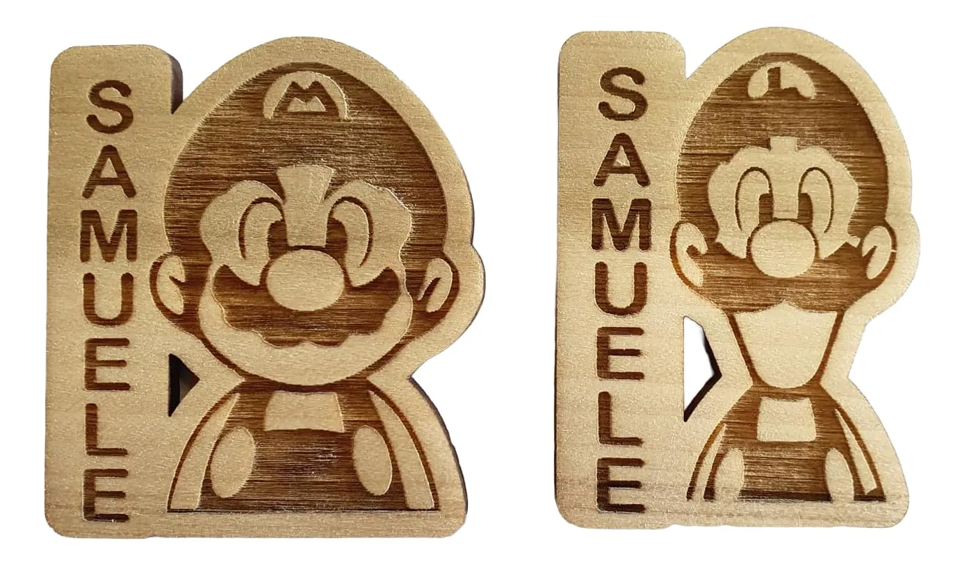 10 Ciondolini/Calamite Personalizzate Super Mario e Luigi