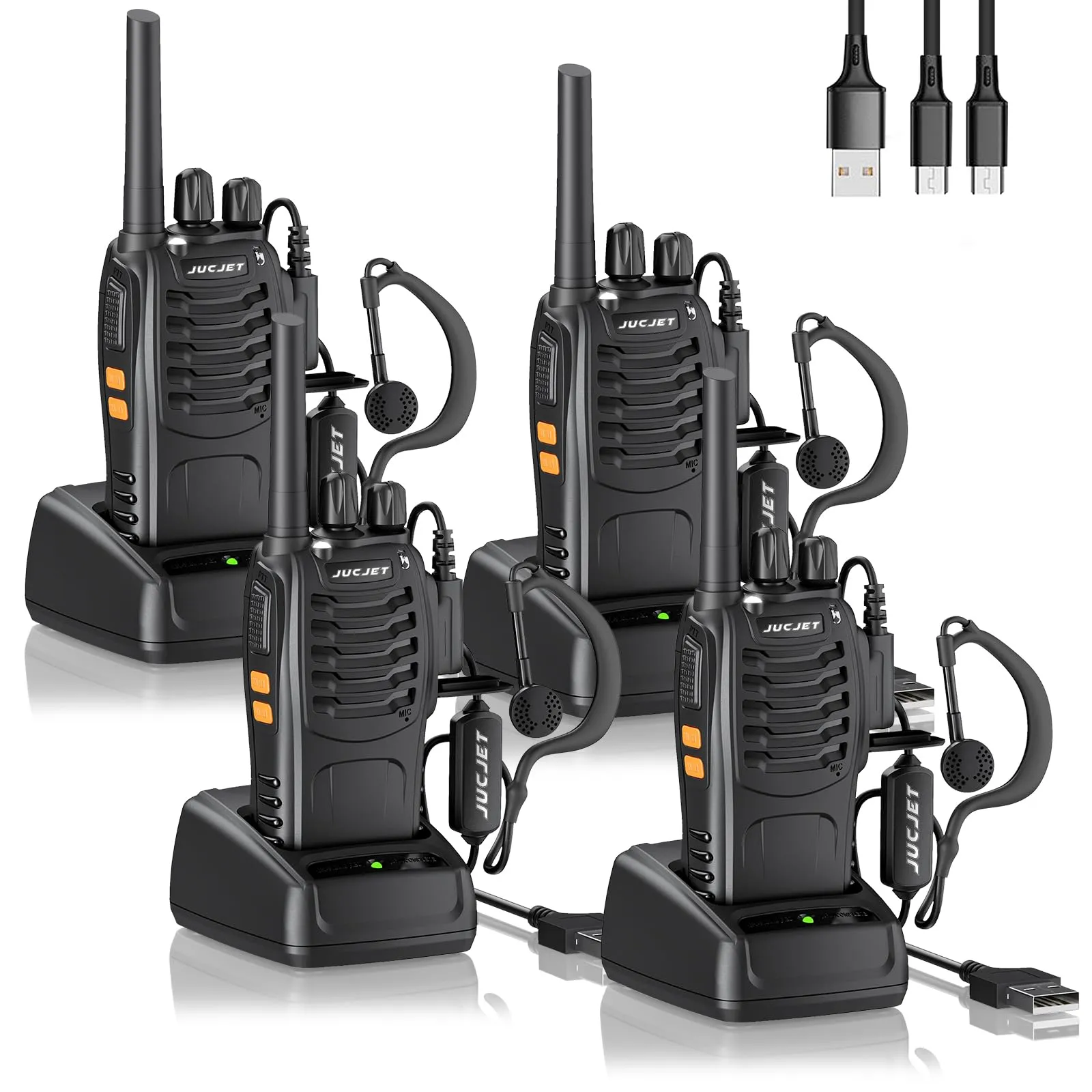 Walkie Talkie PMR446 JUCJET 88E (Black-4)