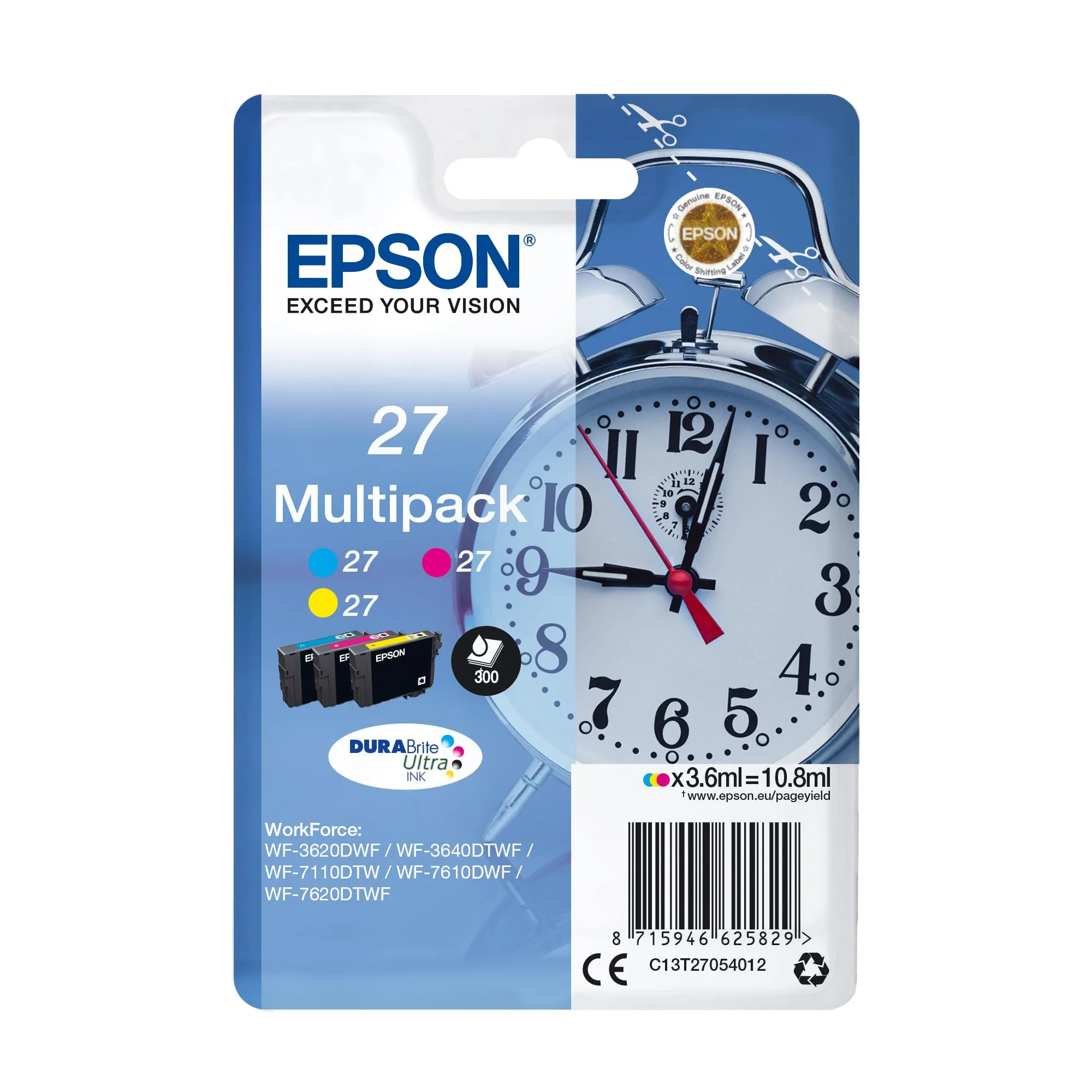 Epson T270540 Multipack Cartucce Inchiostro Durabrite Ultra