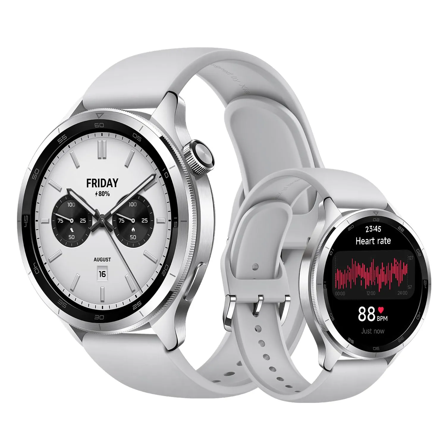 Xiaomi Watch S4 Argento, Smartwatch con Ghiera Intercambiabile e Monitoraggio Avanzato della Salute