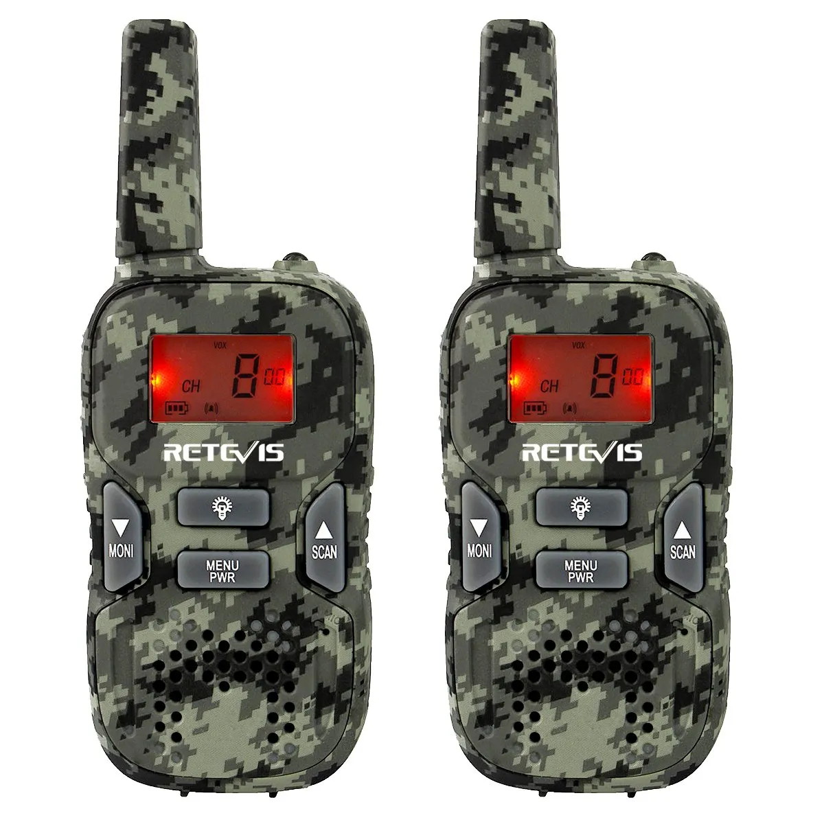 Retevis RT33 Walkie Talkie Bambini Mimetico - Set da 2