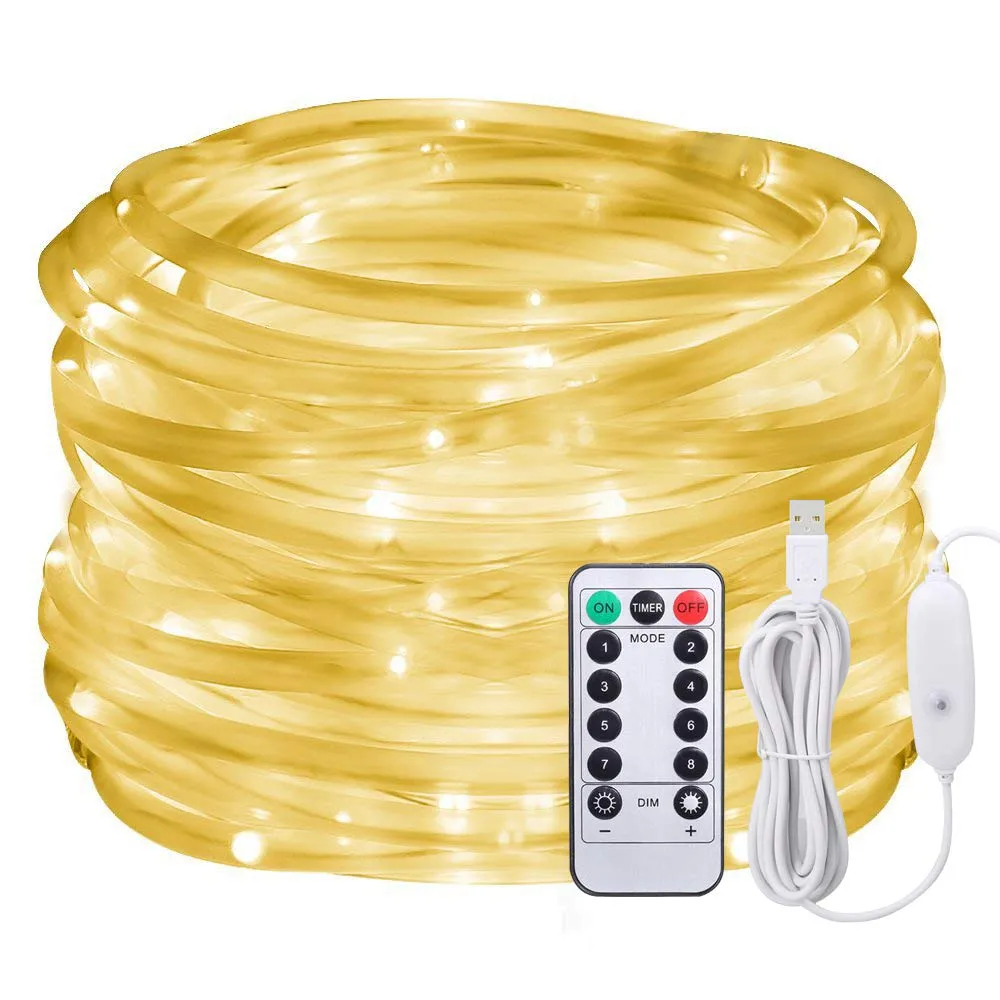 Afufu Luci LED 10m USB - Ghirlanda Luminosa Impermeabile con 8 Modalità