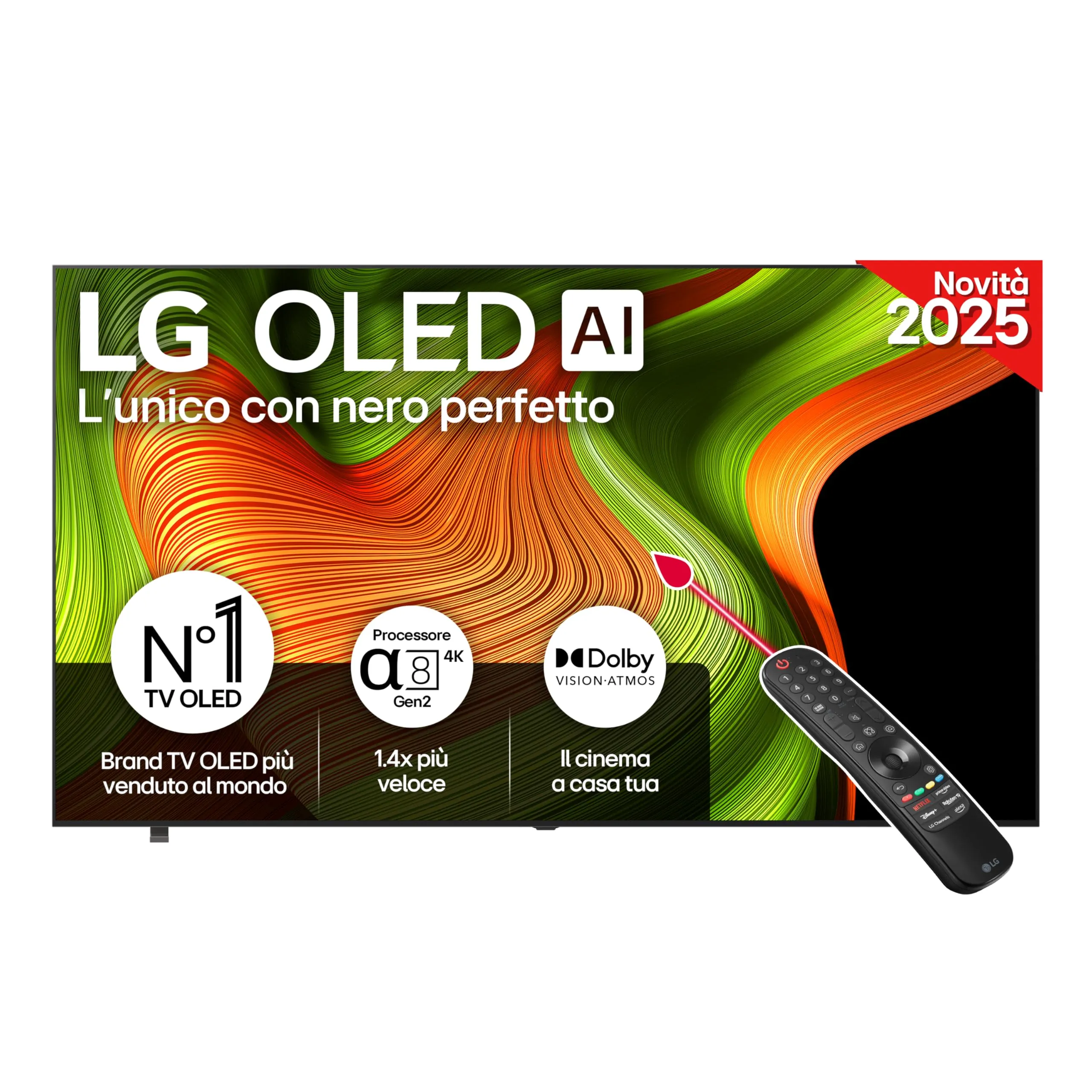 LG OLED 83" OLED83B56LA Serie B5 2024 Smart TV 4K UHD con processore α8 Gen2 AI, Dolby Vision/Atmos e HDMI 2.1