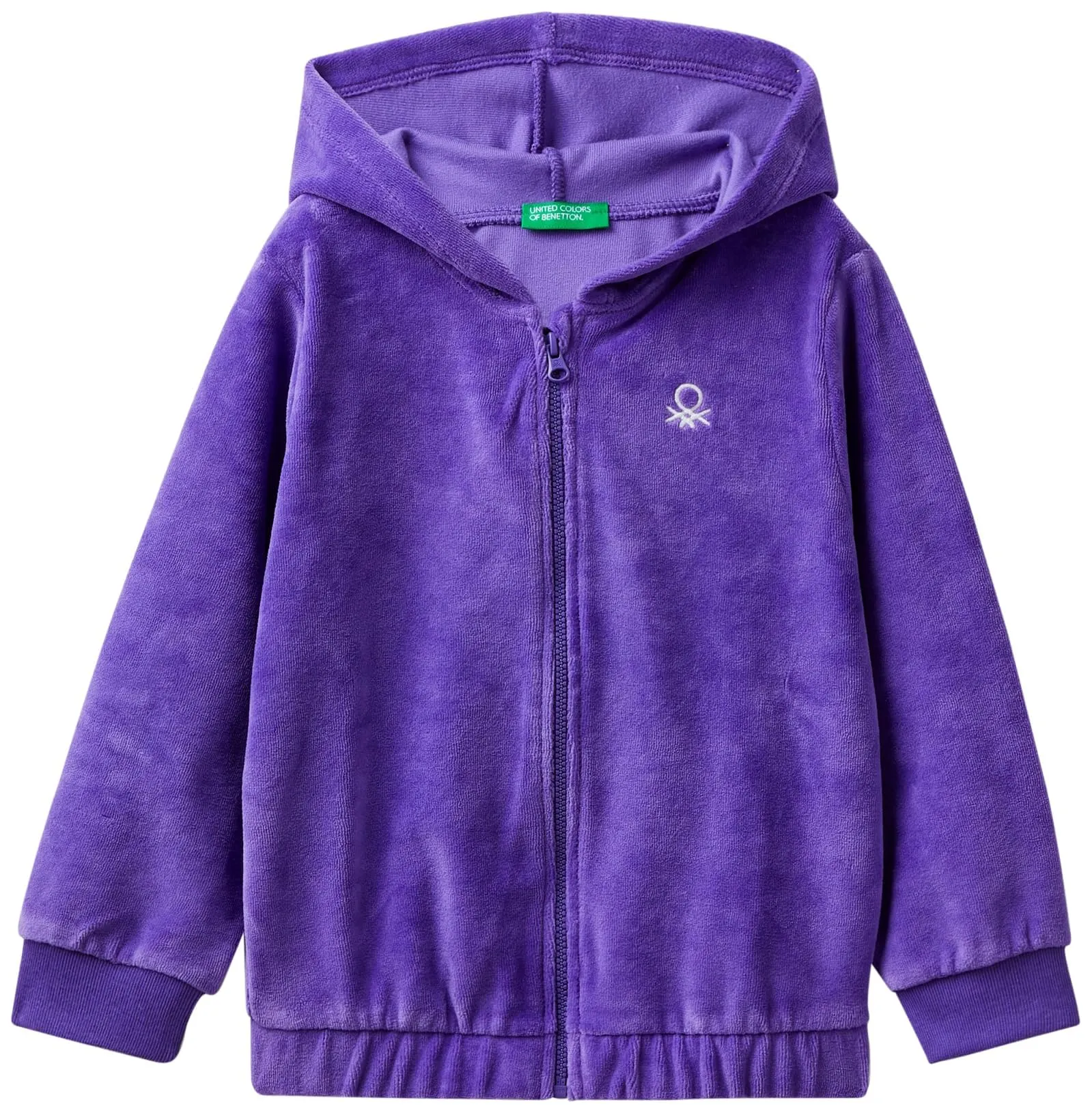 United Colors of Benetton Giacca con Cappuccio Bambina Pervinca