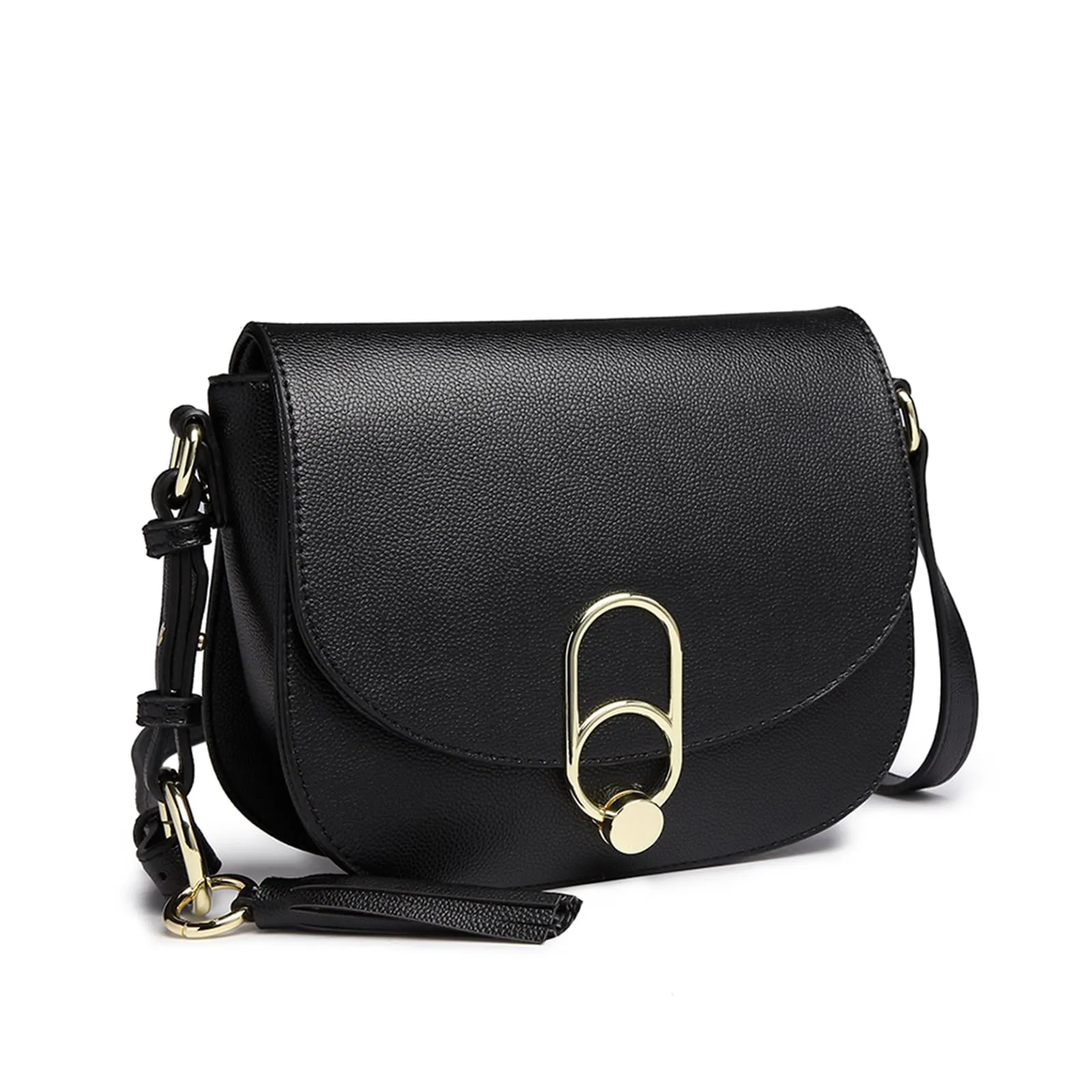 Miss Lulu Borsa a Tracolla con Chiusura a Chiave - Eleganza e Sicurezza in Nero