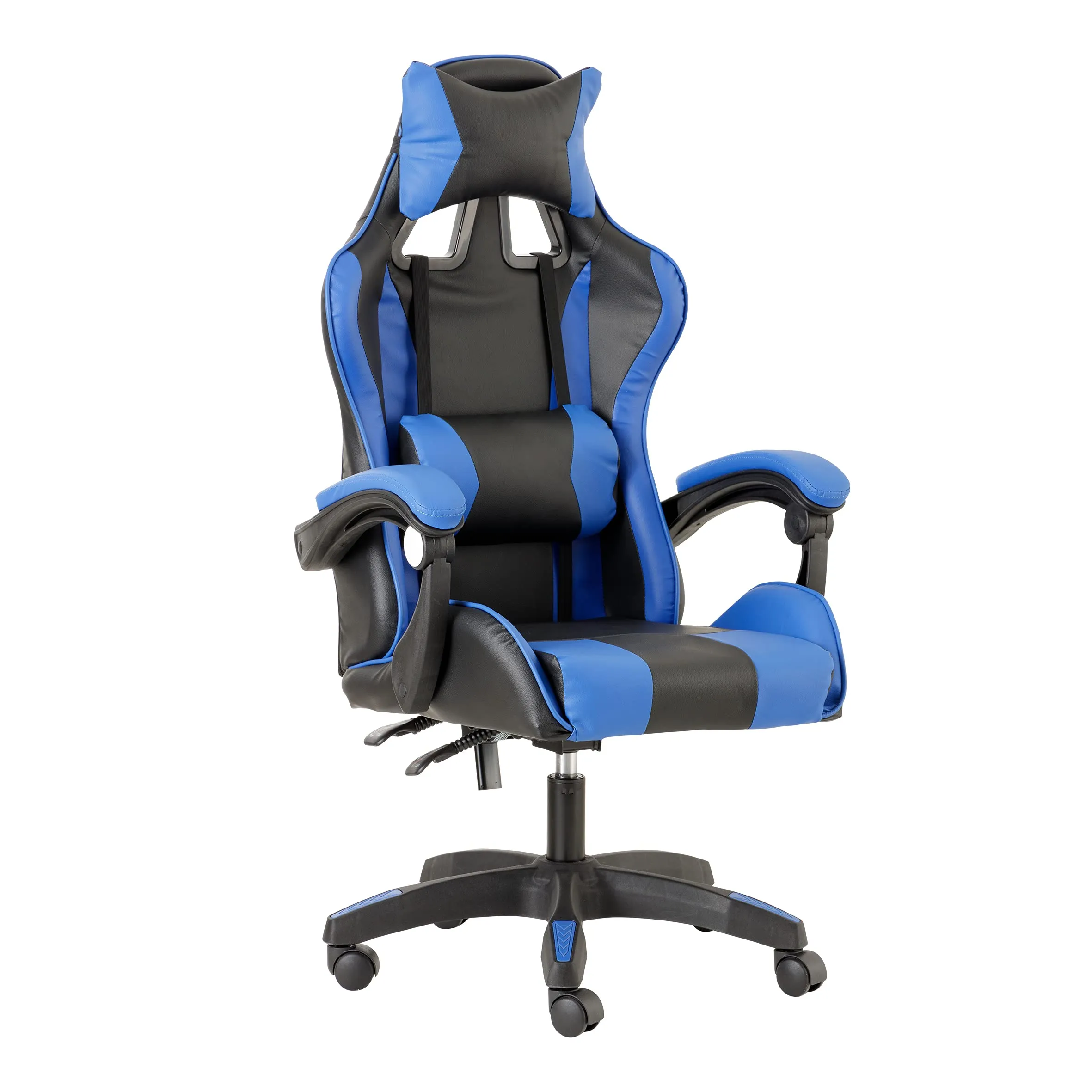 Baroni Home Sedia da Gaming Blu Ergonomica con Supporto Lombare