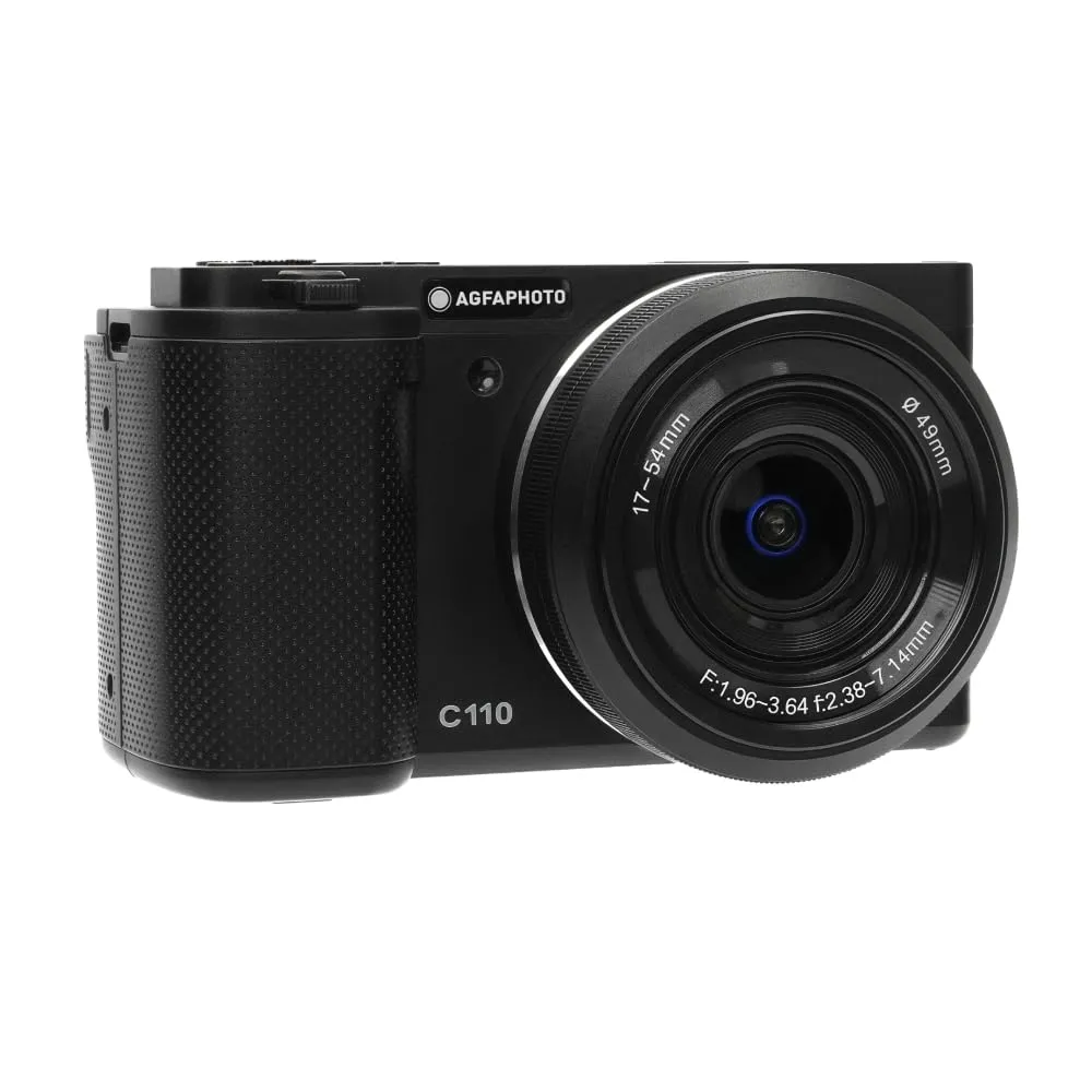 AgfaPhoto Realishot C110 - Fotocamera Digitale Compatta con Display Snodato - Nera