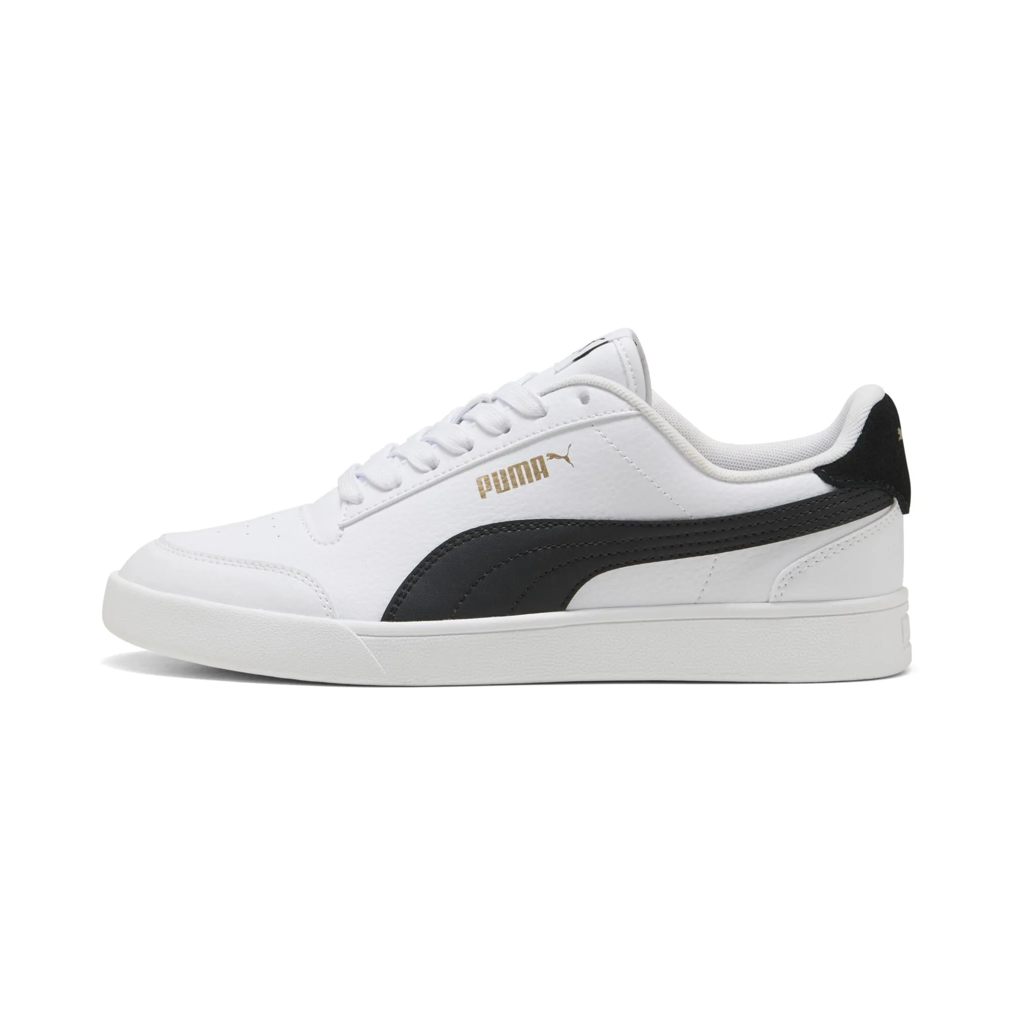 PUMA Shuffle Sneakers Unisex Bianco/Nero/Oro - Taglia 41 EU