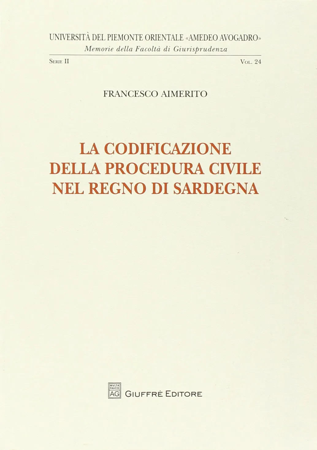 La codificazione della procedura civile nel Regno di Sardegna