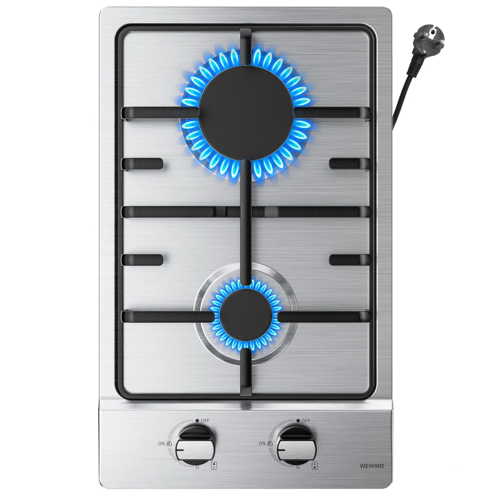 WEHIMO Piano Cottura a Gas 2 Fuochi Inox Da Incasso