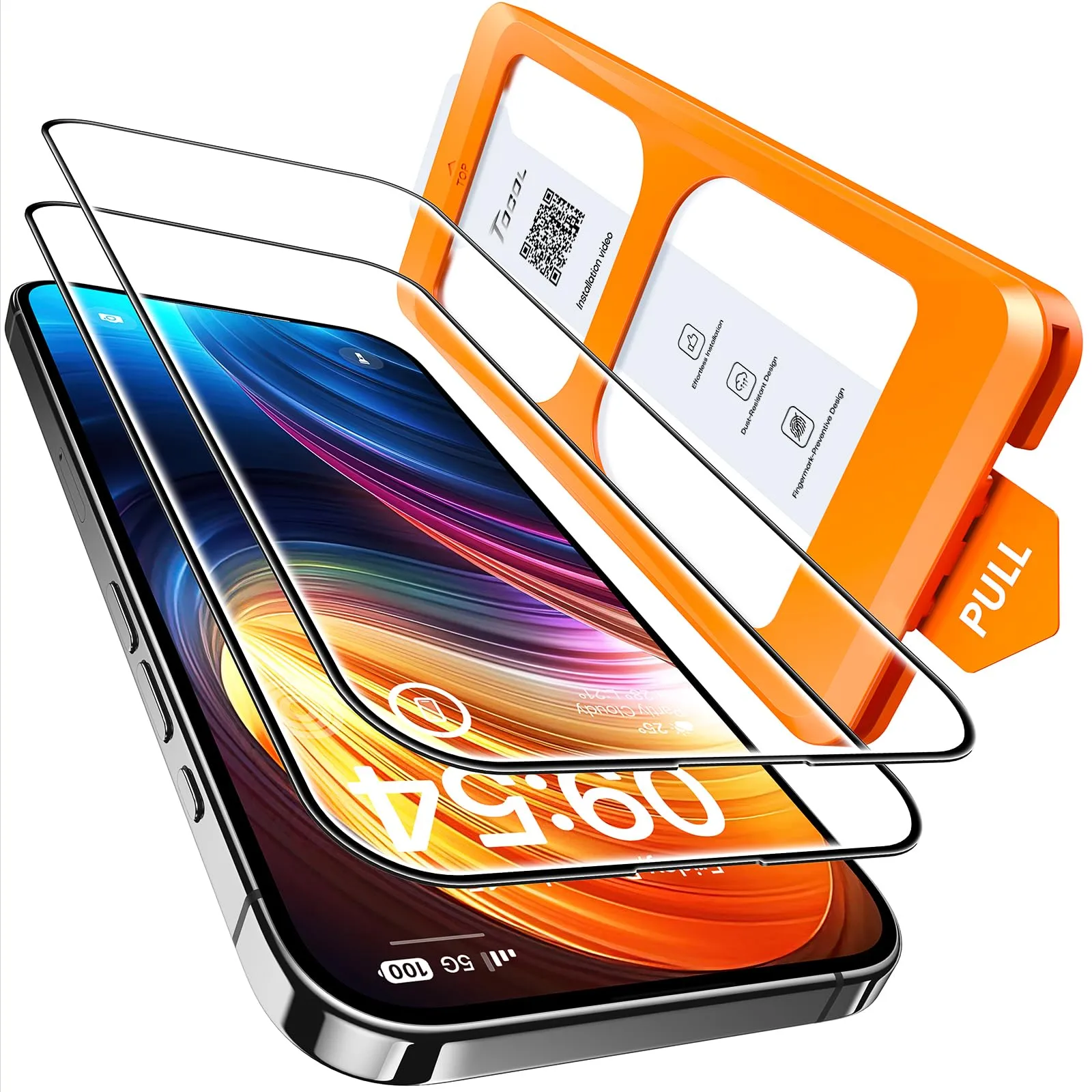 TOCOL 2 Pezzi Pellicola Protettiva per iPhone 16 6,1 Pollici