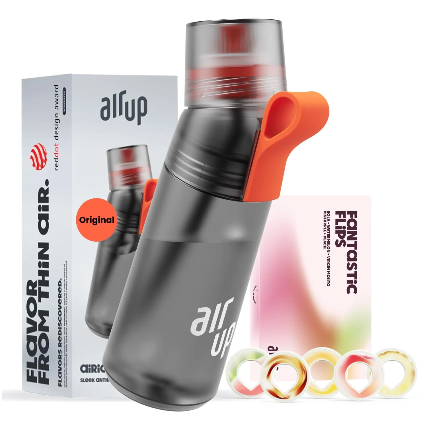 AIR UP® Borraccia Gen2 originale starter pack con cialde 5 gusti