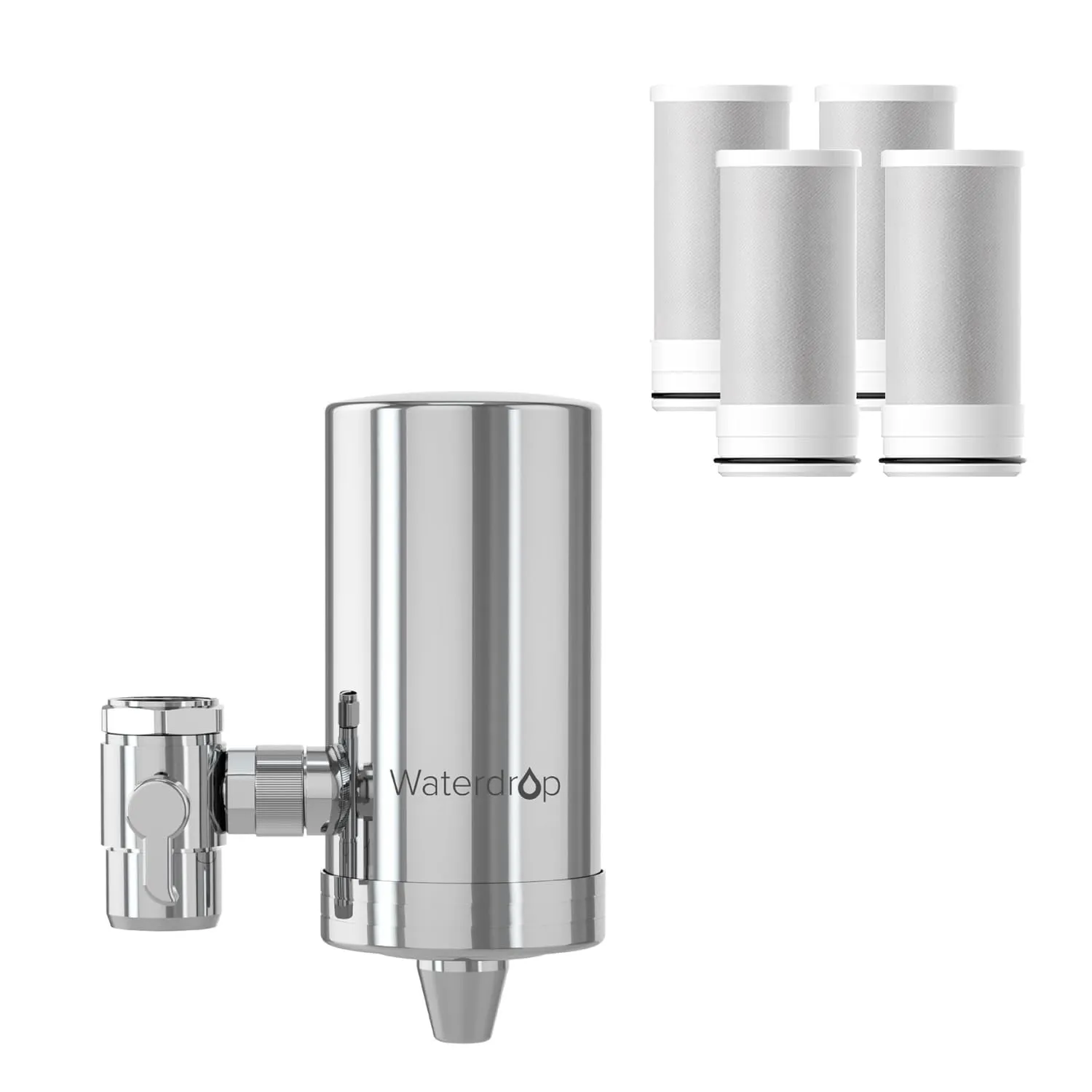Waterdrop WD-FC-06 Filtro Rubinetto Acciaio Inox - Acqua Pura e Ricca di Minerali