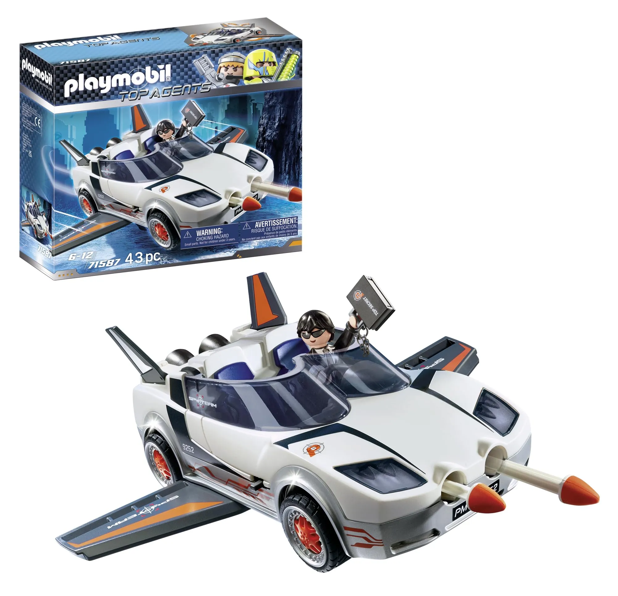 PLAYMOBIL Top Agents - Agente Segreto e Racer 71587