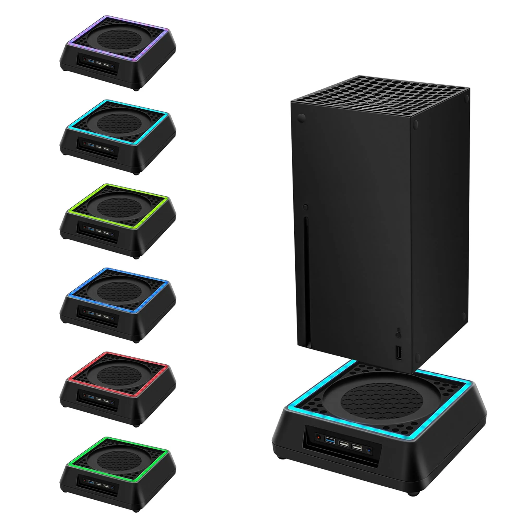 Mcbazel Xbox Series X: Ventola di Raffreddamento con RGB, Funzioni Regolabili e Porte USB