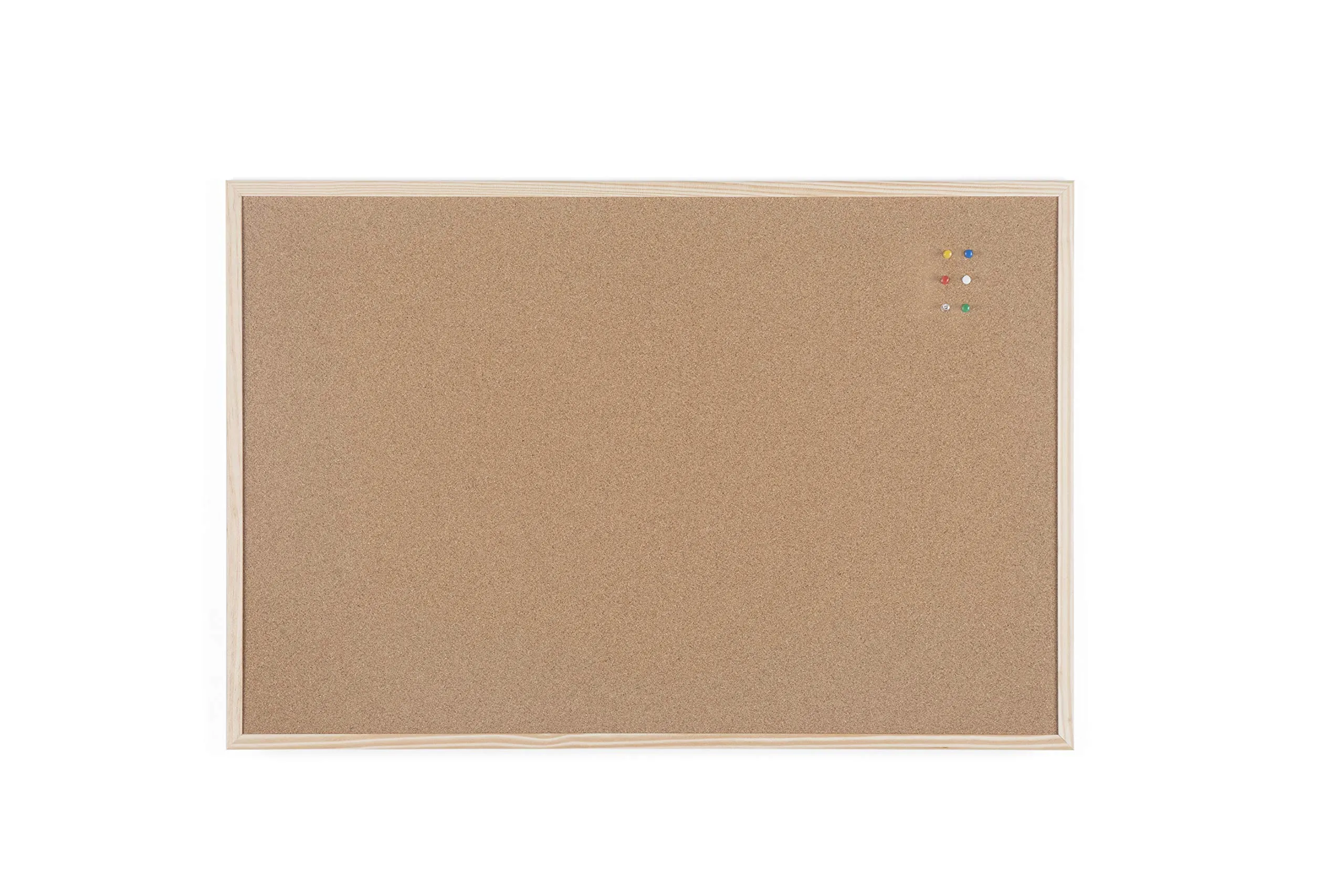BoardsPlus Lavagna in Sughero 90x60 cm con Cornice in Legno di Pino