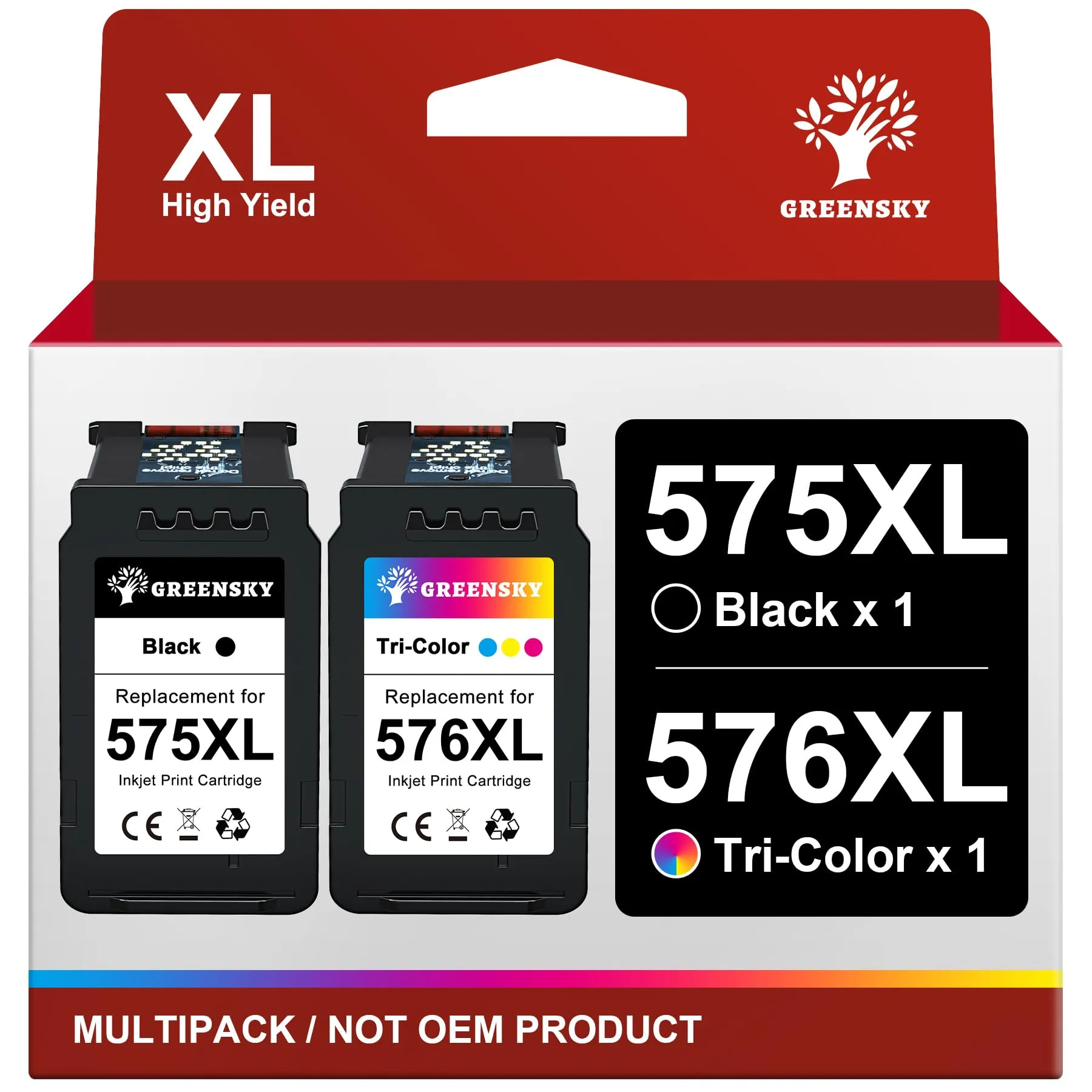 GREENSKY PG-575XL CL-576XL Cartucce Inchiostro Compatibili per Canon PIXMA