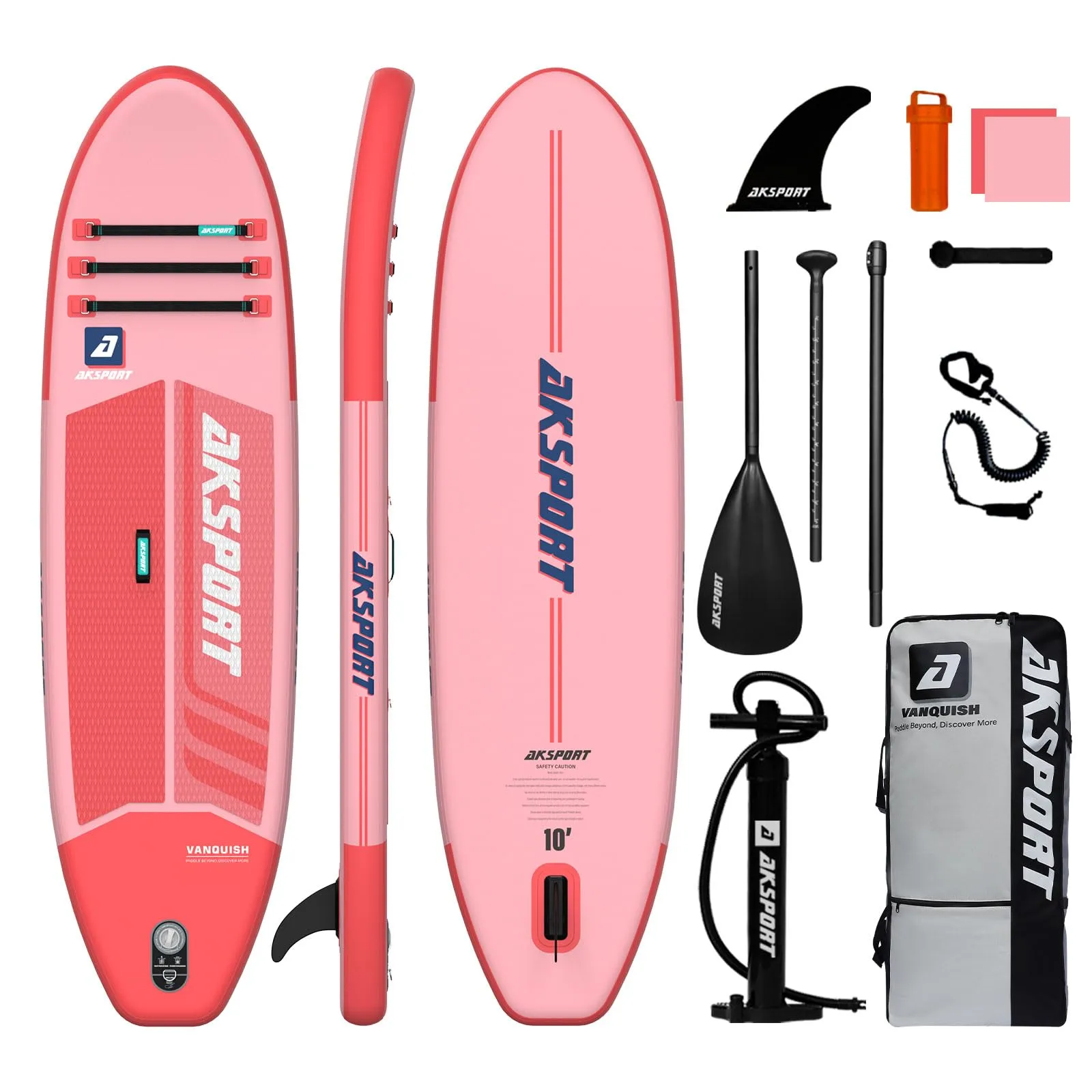AKSPORT Tavola da Paddle Gonfiabile 10' con Accessori