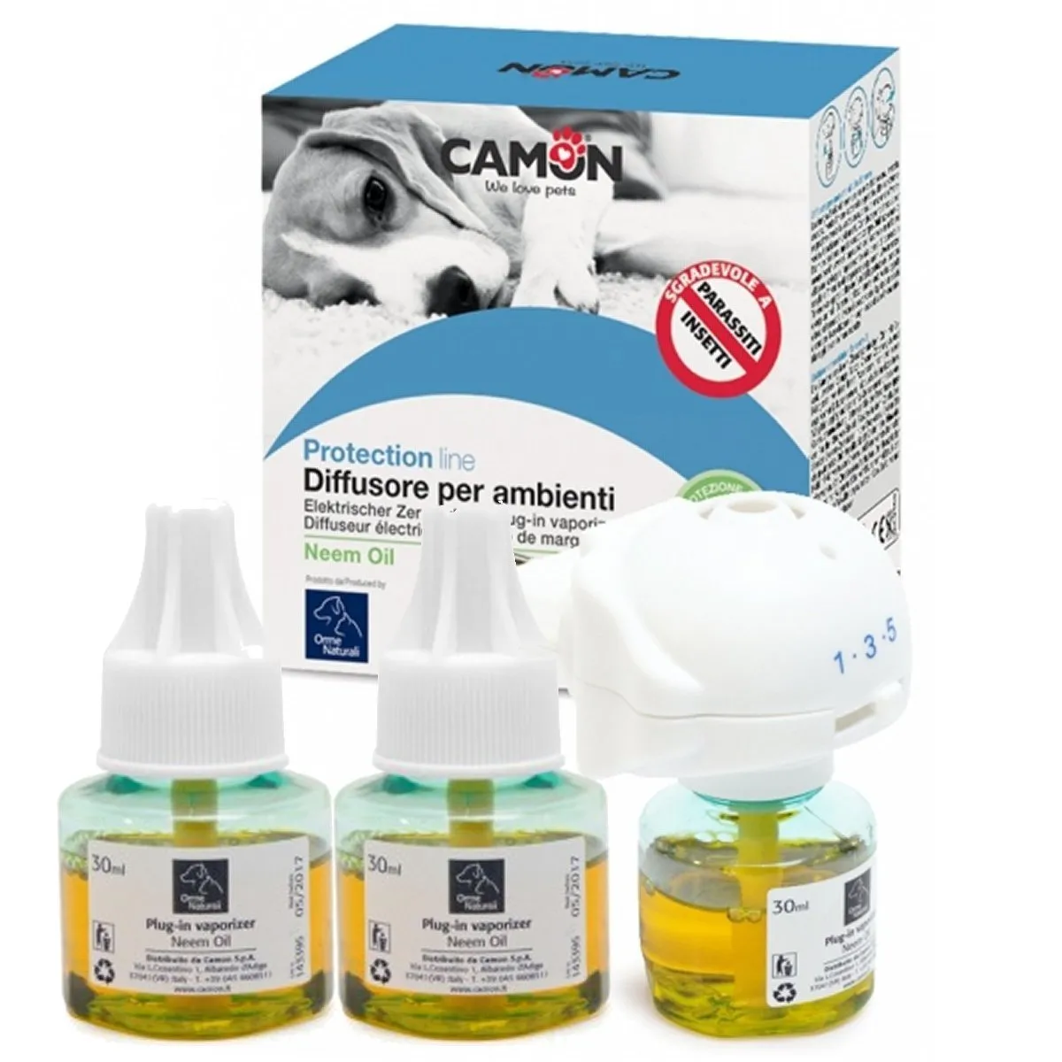 Camon Diffusore per Ambienti all'Olio di Neem - Doppia Ricarica - Protezione Naturale